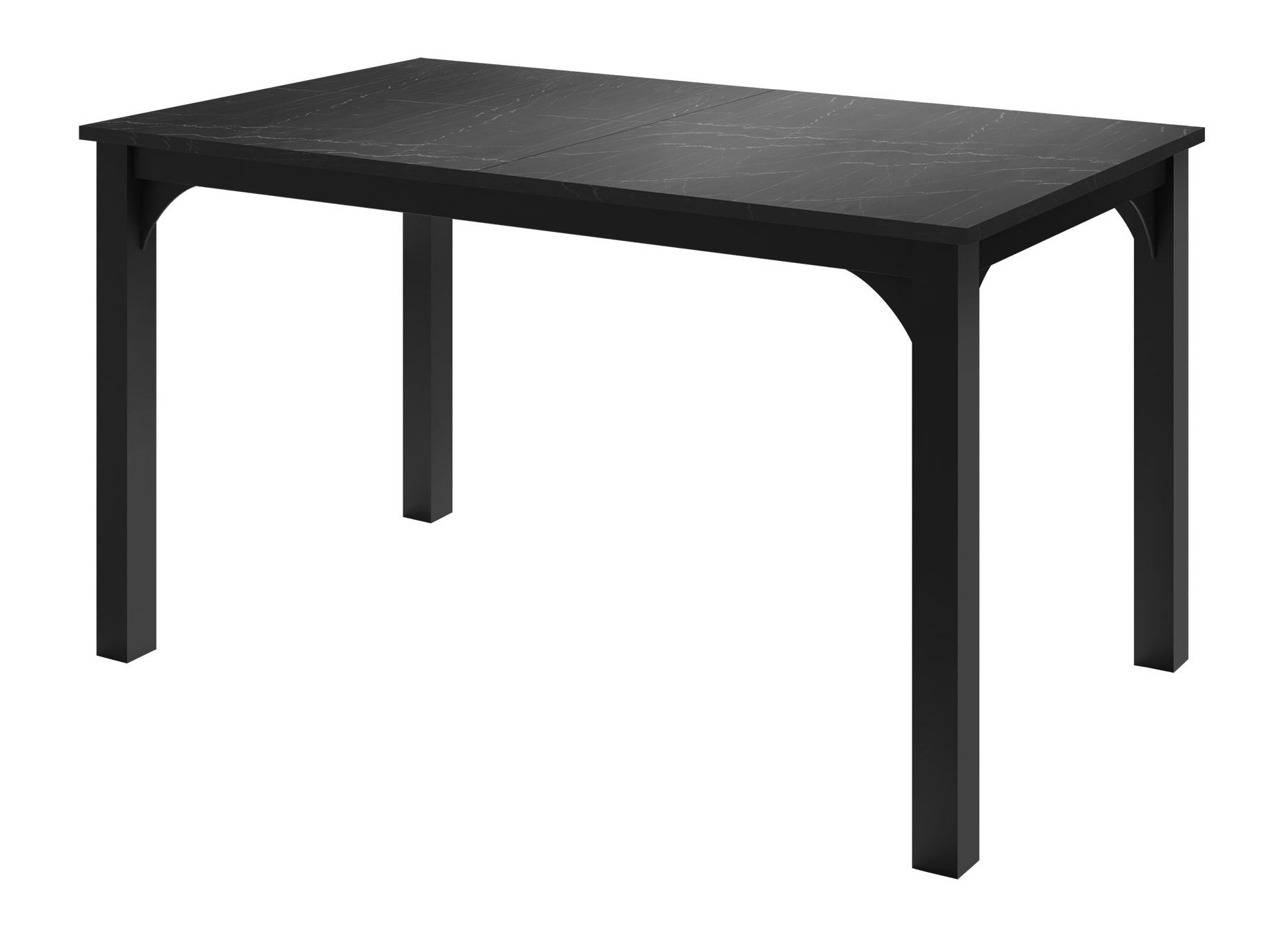 Bord Oswego 136 (Sort marmor + Sort)