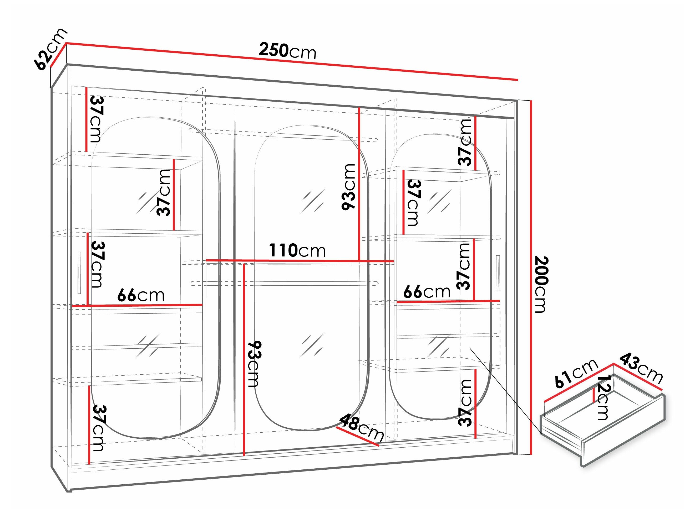 Garderobeskab Hartford 522 (Kashmir)