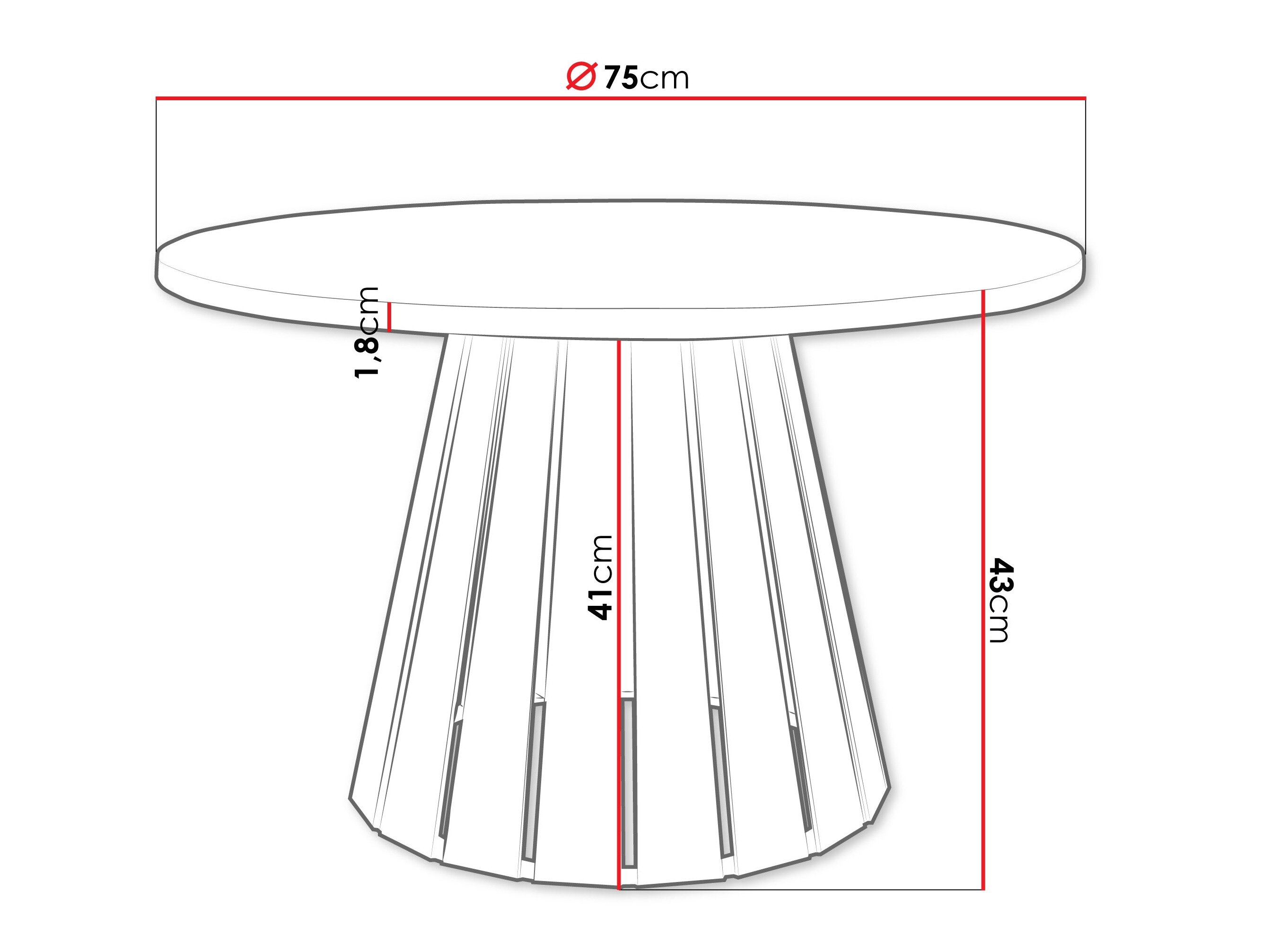 Sofabord Oswego 134 (Sort)