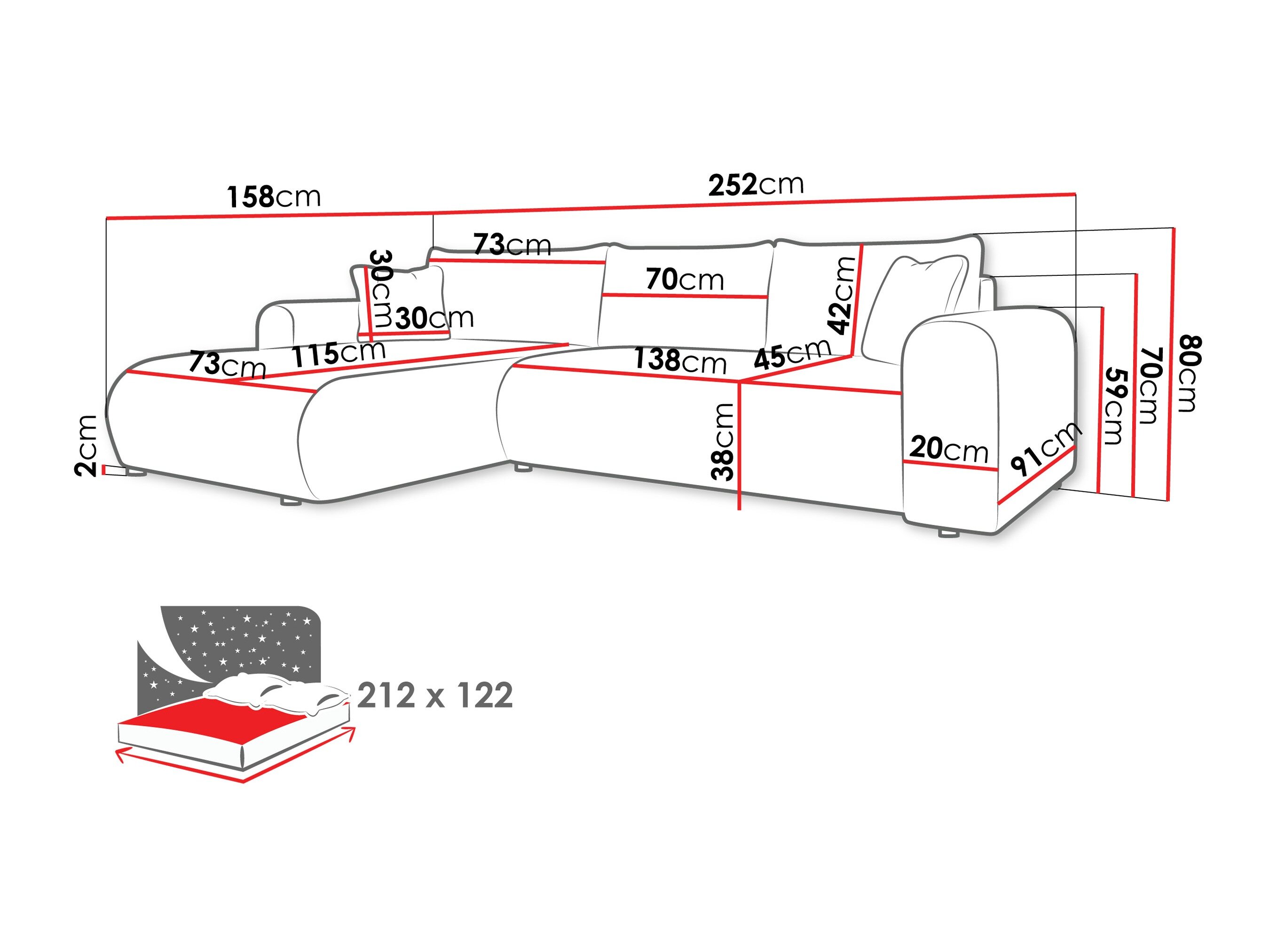 Hjørnesofa Comfivo 449 (Flow 22)
