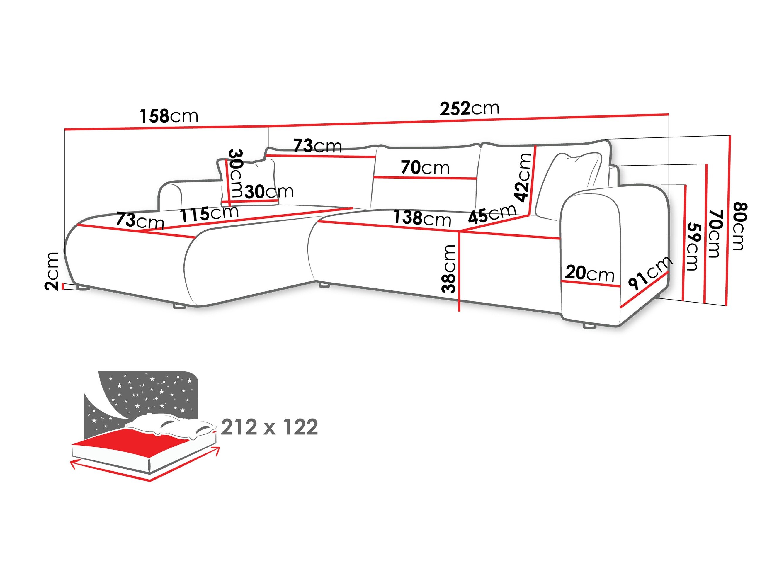 Hjørnesofa Comfivo 449 (Poso 14)