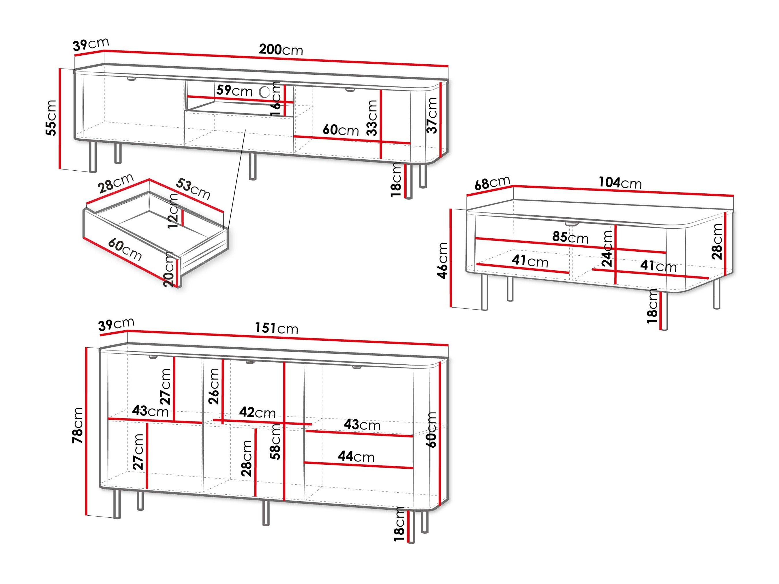 Stuemøbelsæt Tebeni 104