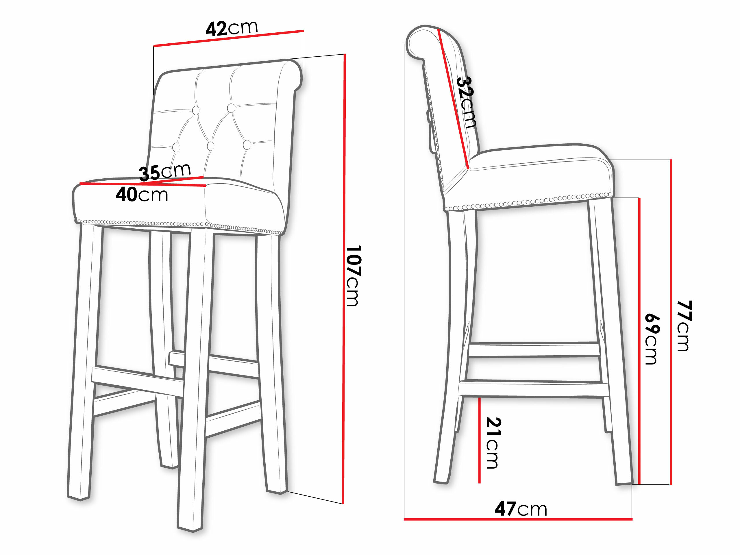 Barstol Jackson 100 (Sort + Magic Velvet 2225)