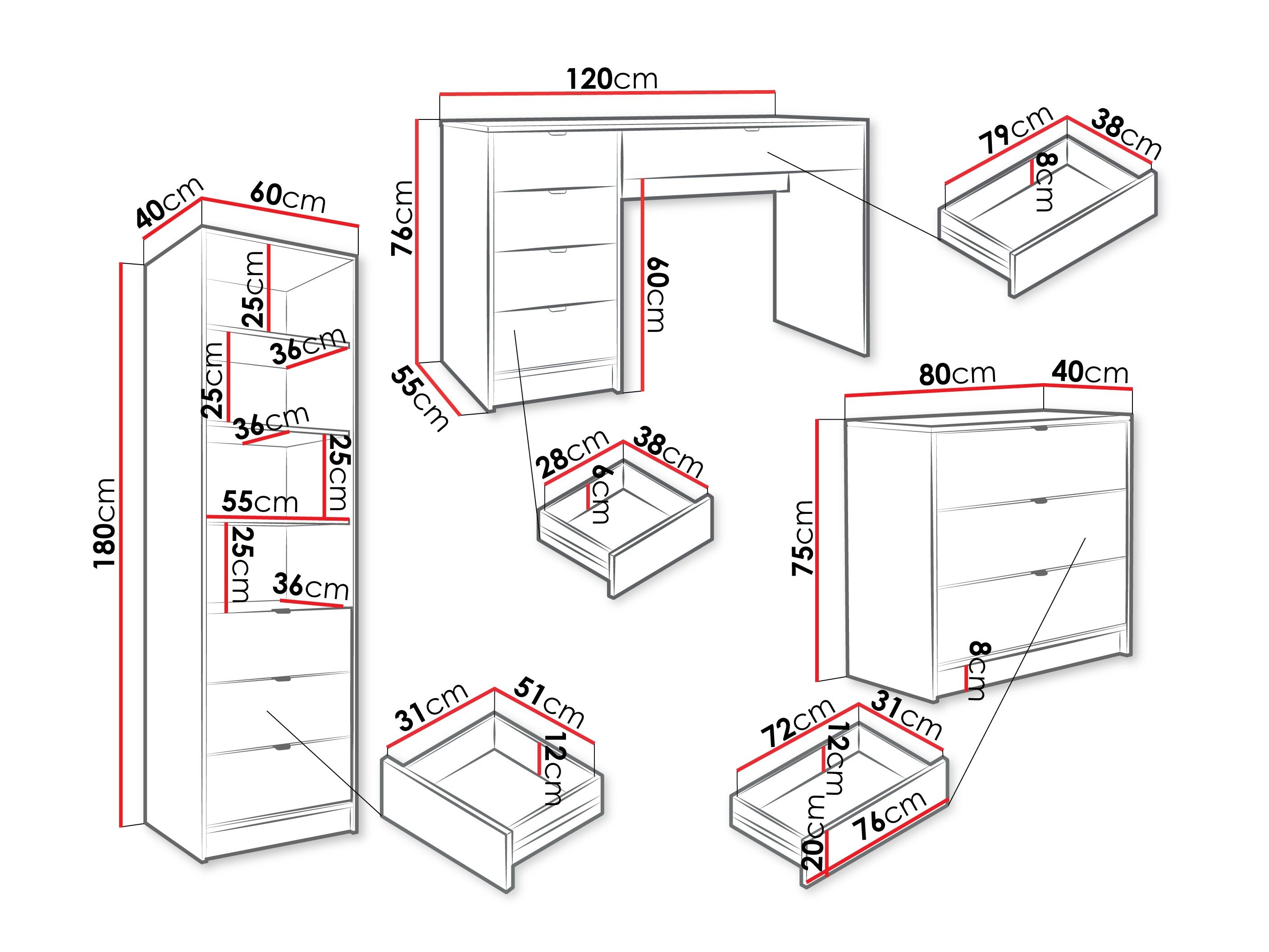 Hjemmekontorsæt Comfivo Larmire 120 (Beige)