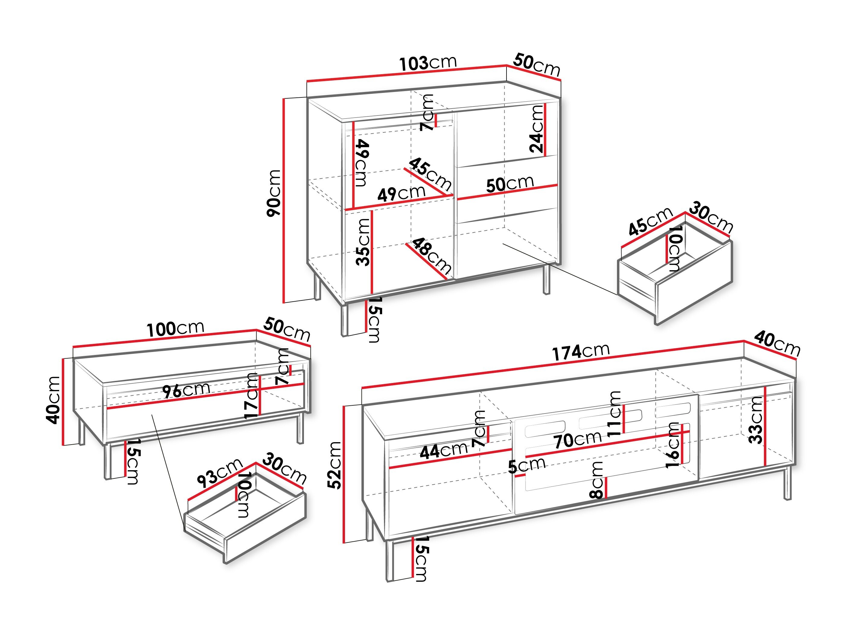 Stuemøbelsæt Comfivo Delruva 110 (Hvid)