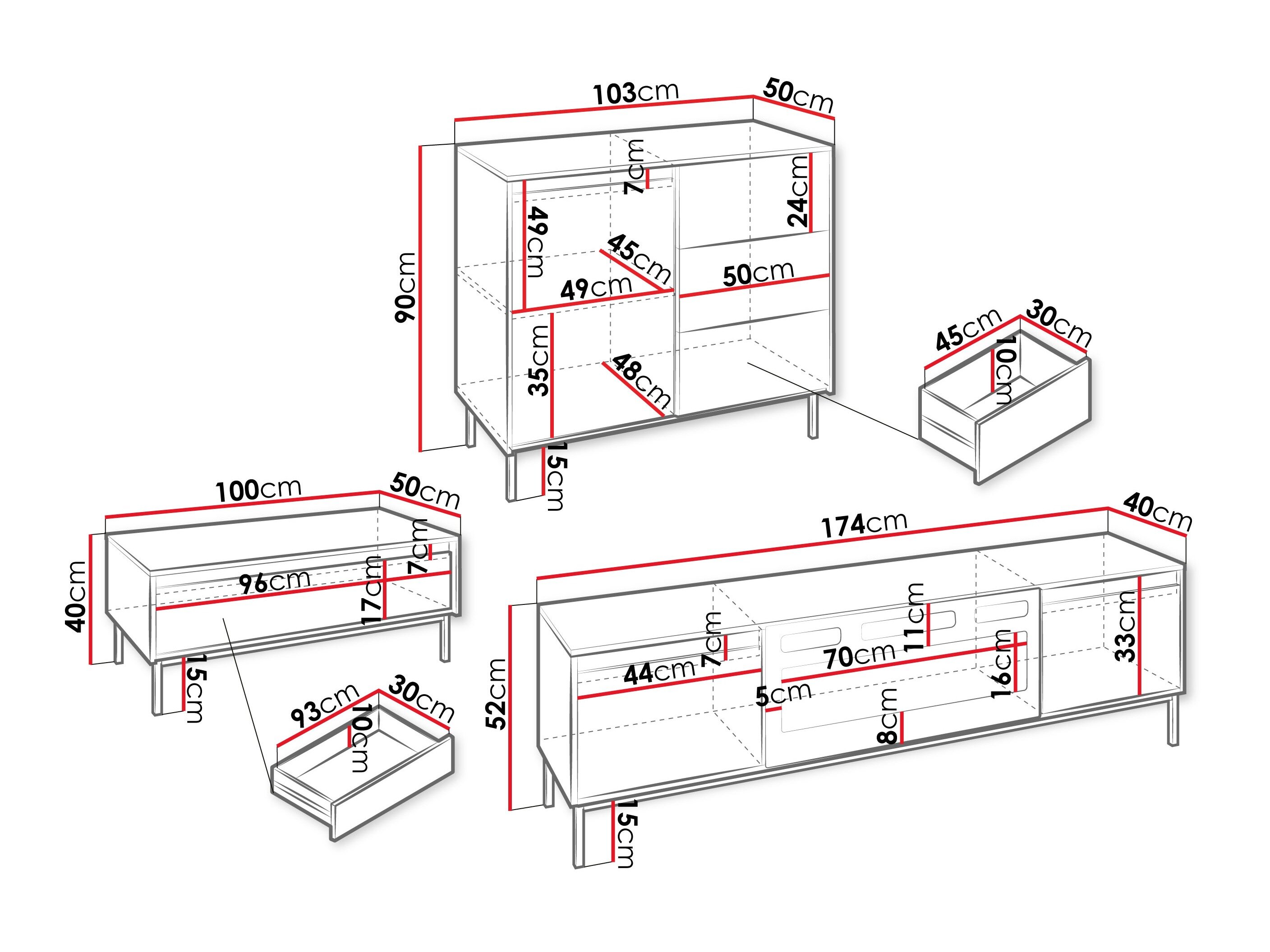 Stuemøbelsæt Comfivo Delruva 110 (Kashmir)