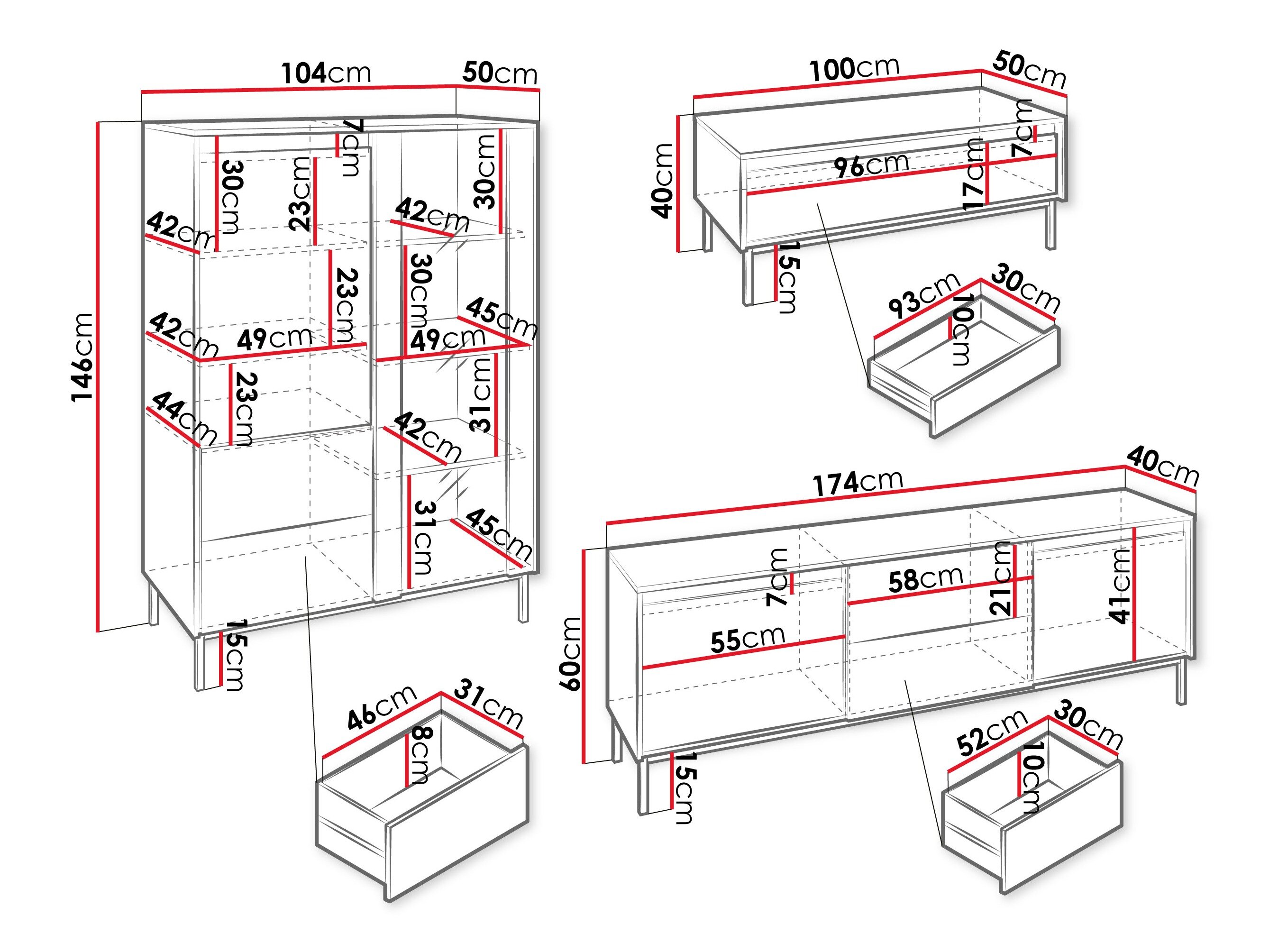Stuemøbelsæt Comfivo Delruva 111 (Hvid)
