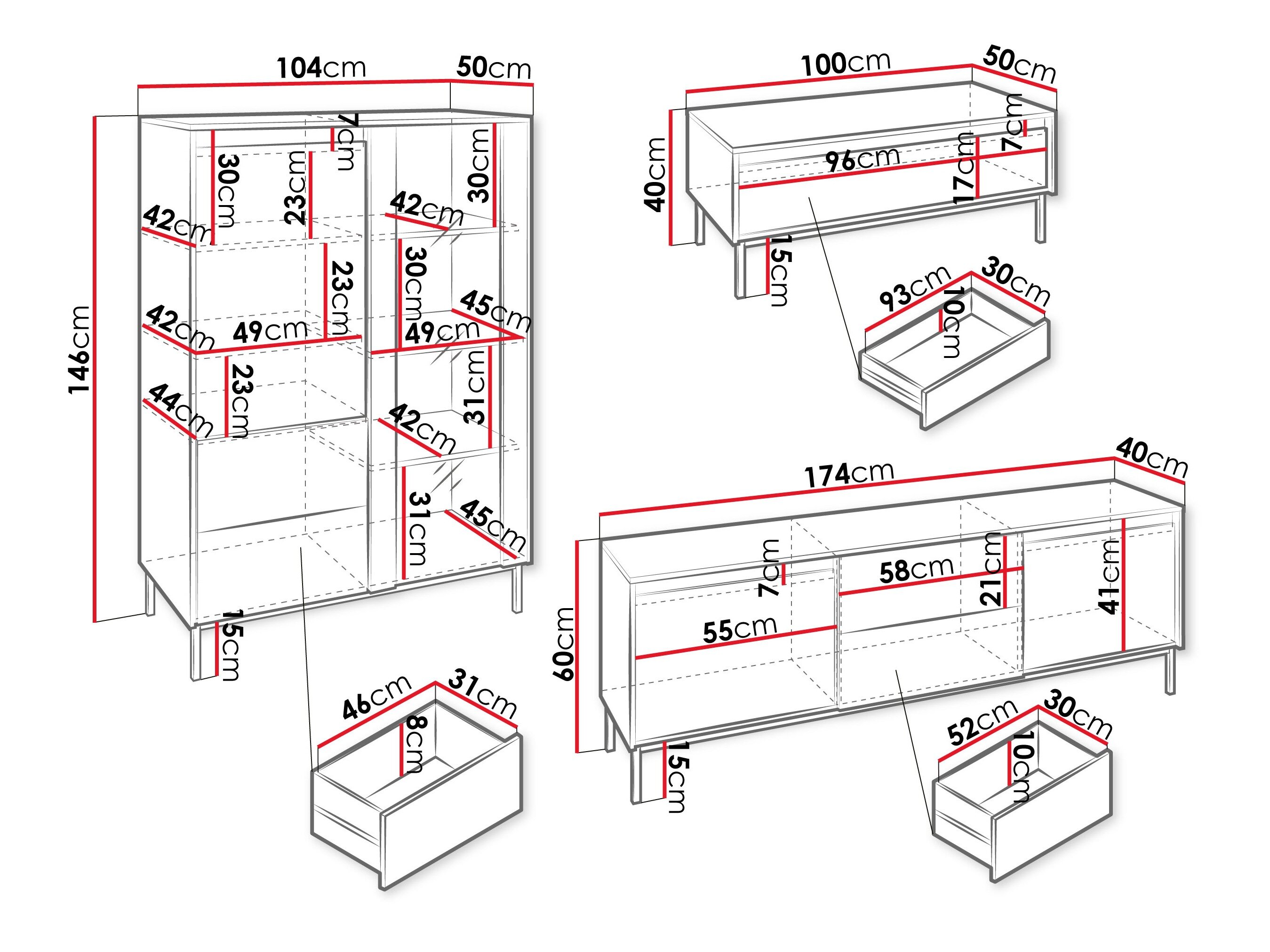 Stuemøbelsæt Comfivo Delruva 111 (Sort)