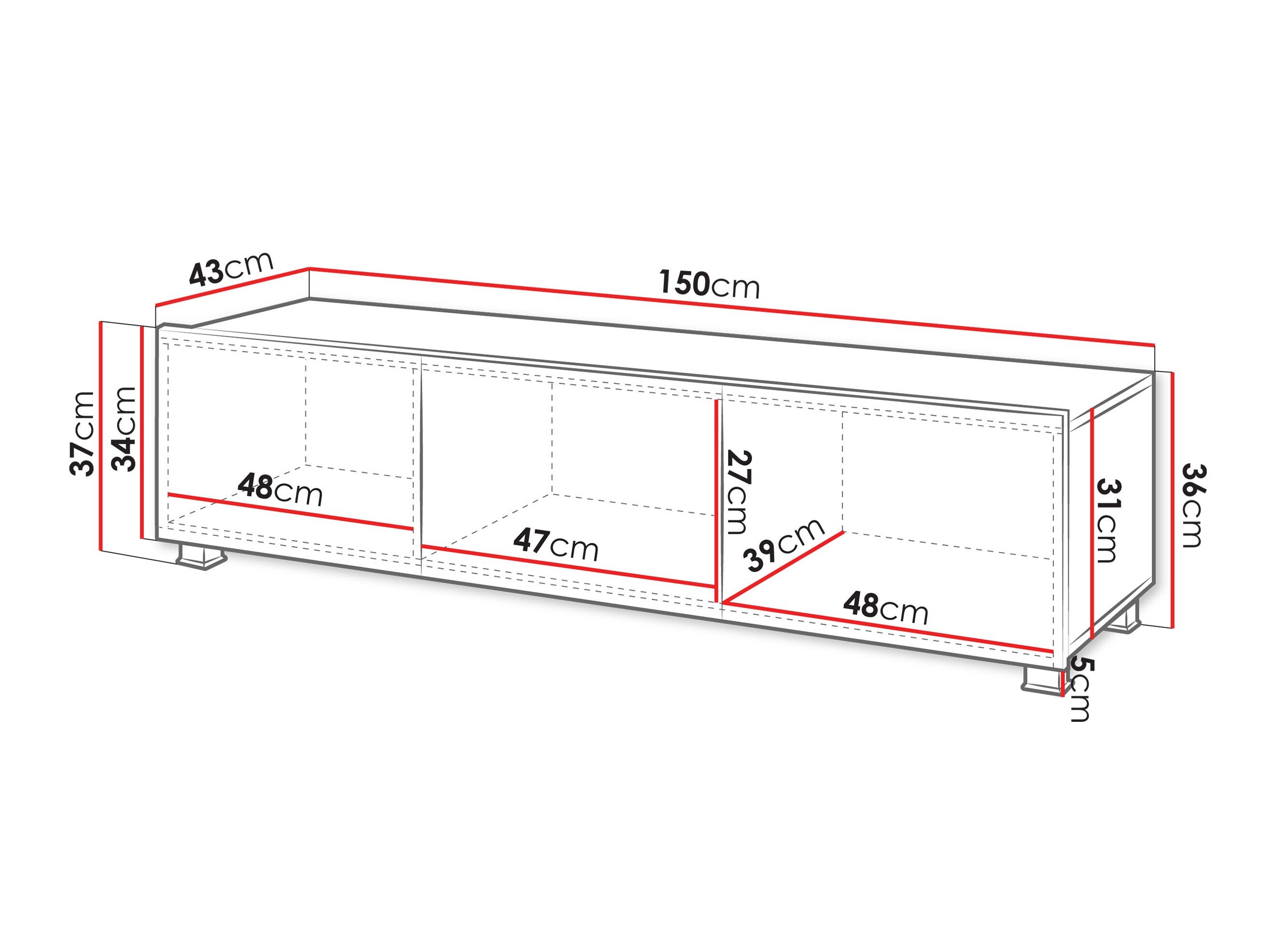 TV-bord Tivdalu 103 (Kashmir)