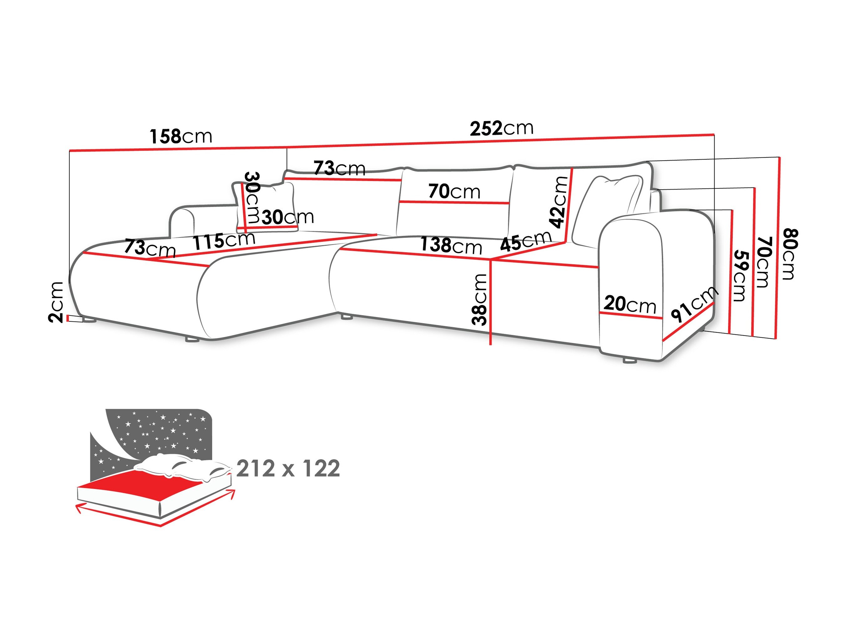 Hjørnesofa Comfivo 449 (Lambi 11)