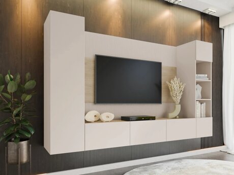 Stuemøbelsæt Comfivo 450 (Beige + Egetræ)