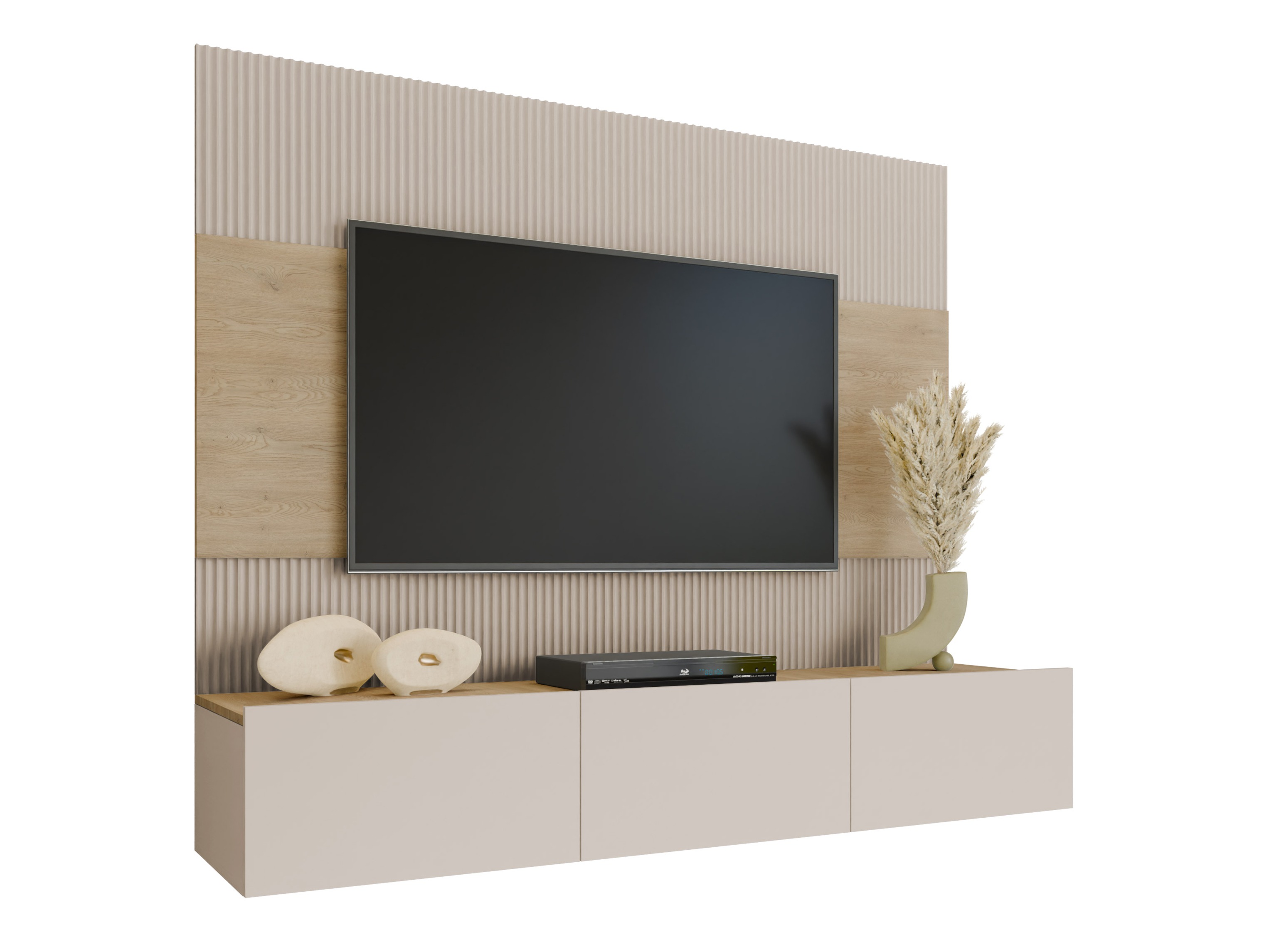 Stuemøbelsæt Comfivo Salix (Beige + Egetræ)