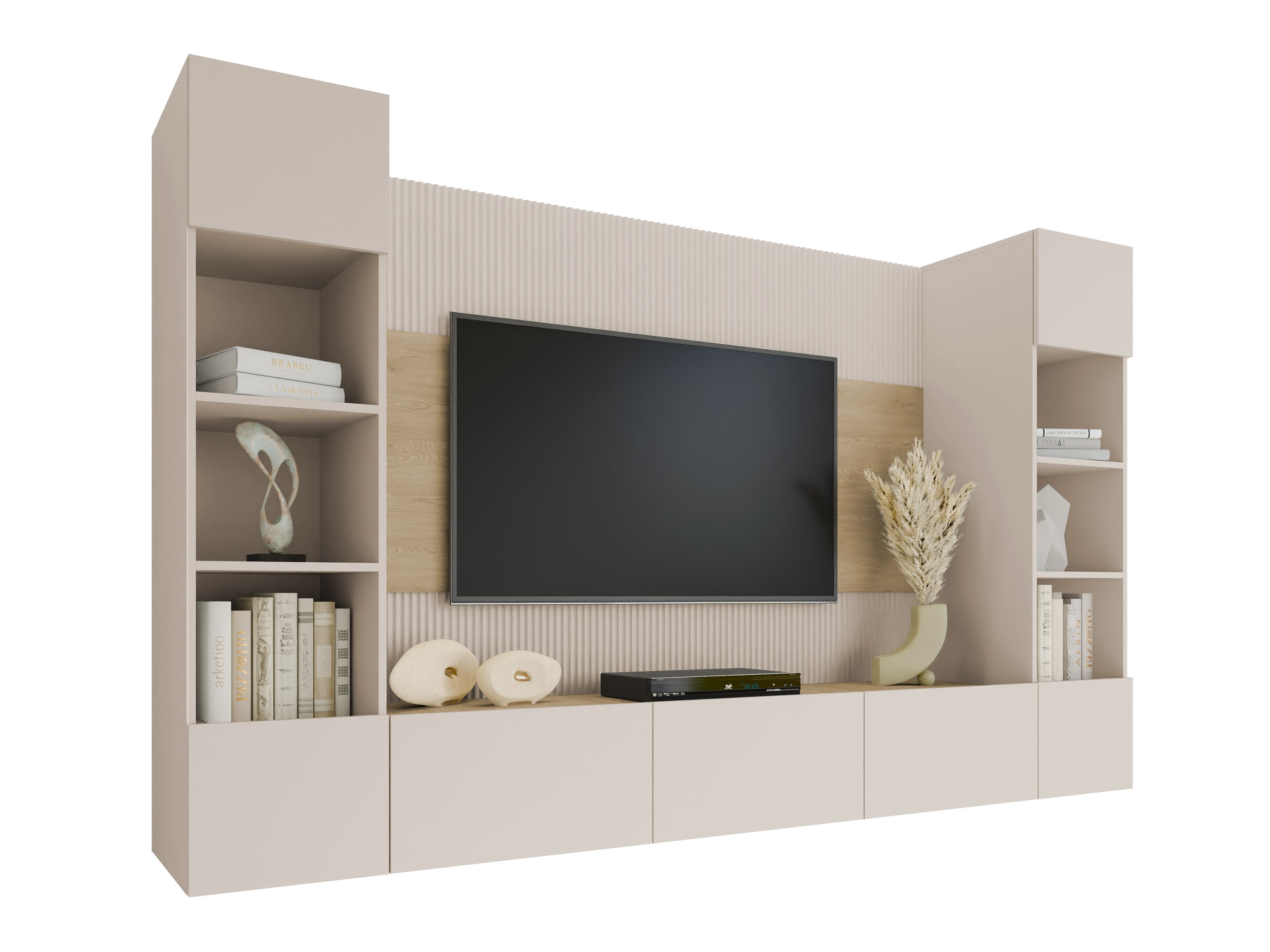 Stuemøbelsæt Comfivo Salix I (Beige + Cremona-eg)