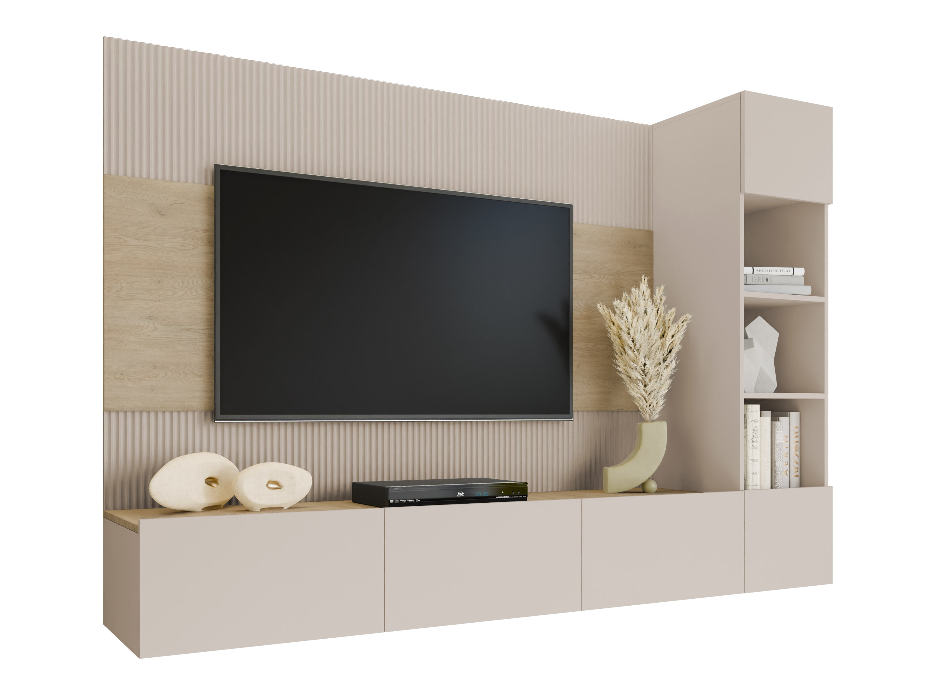 Stuemøbelsæt Comfivo Salix II (Beige + Cremona-eg)