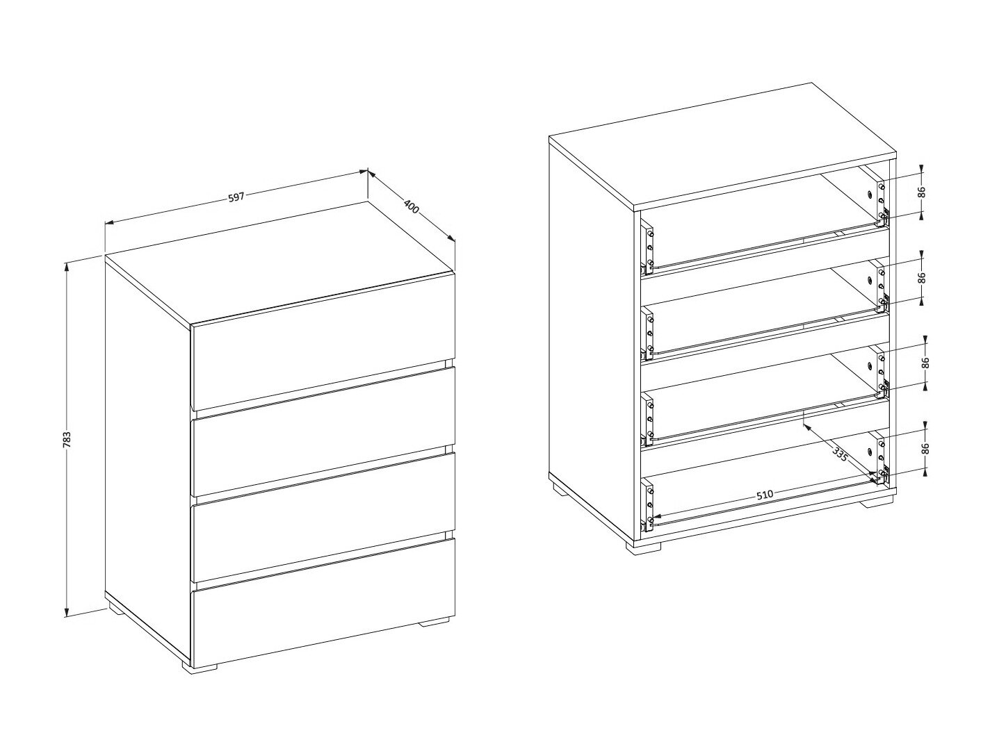 Kommode Alfere 111 (Hvid)