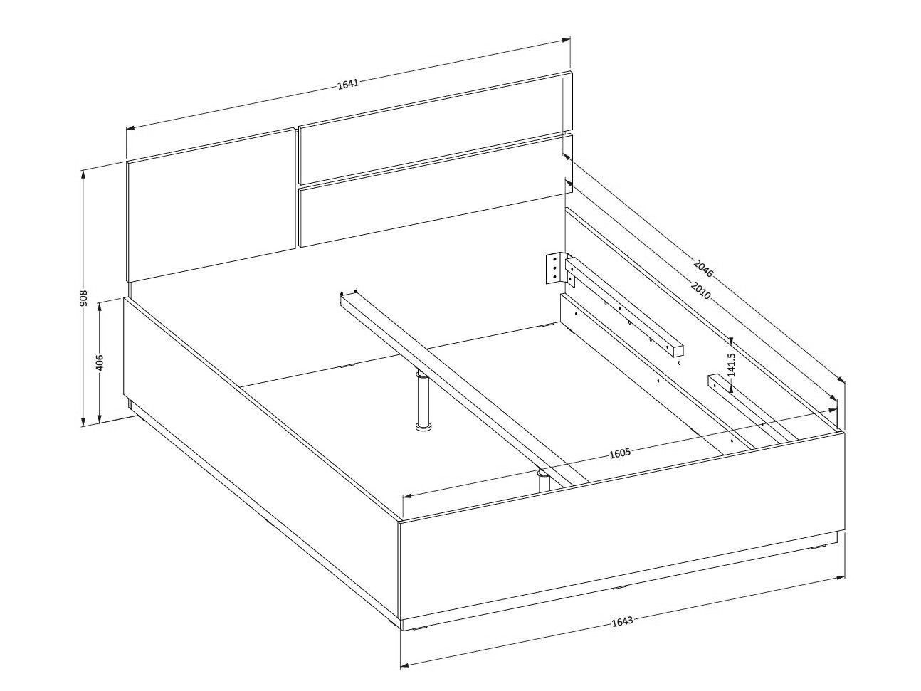 Seng Alfere 123 (Hvid)