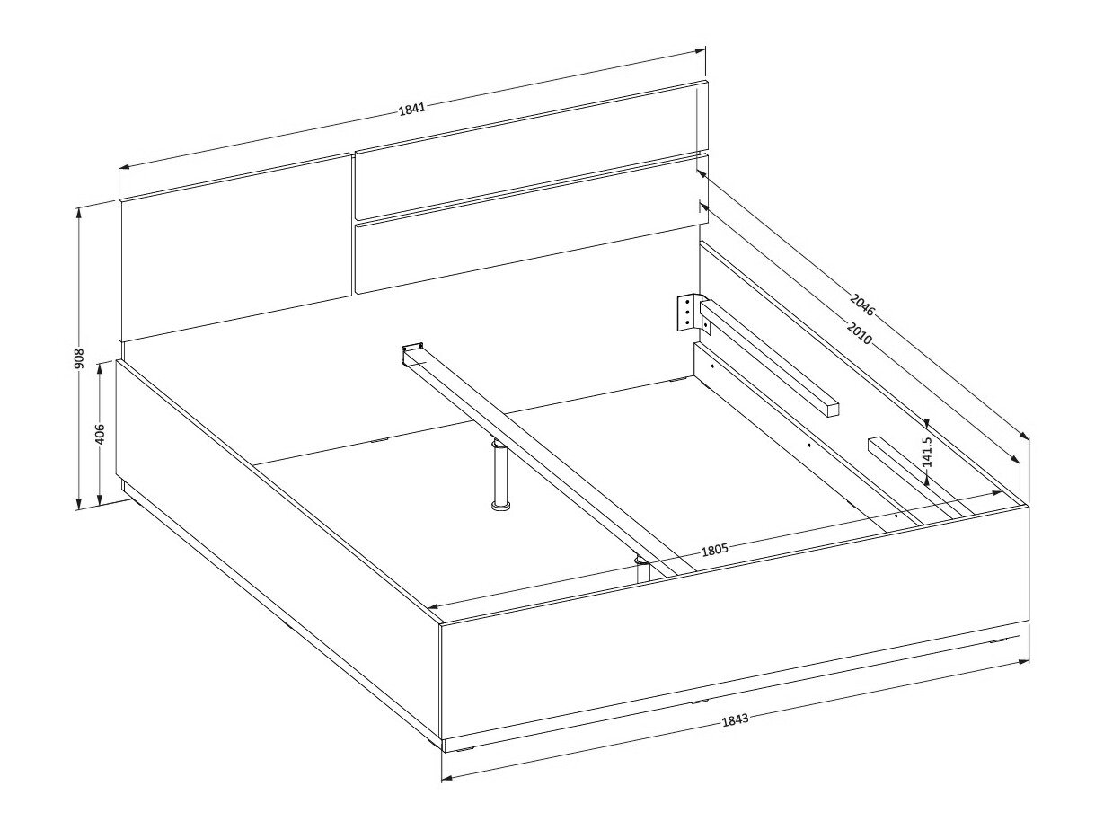 Seng Alfere 123 (Hvid)