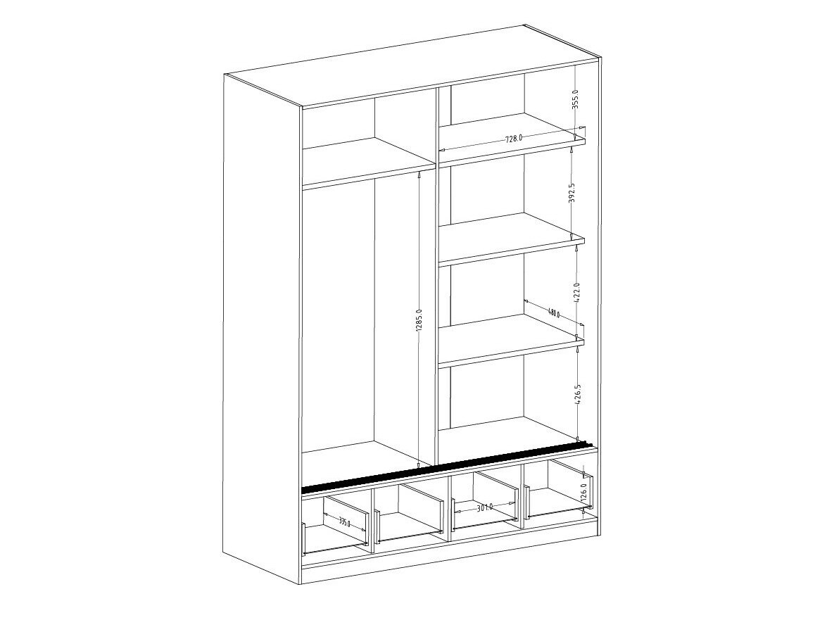 Garderobeskab Melvele 123