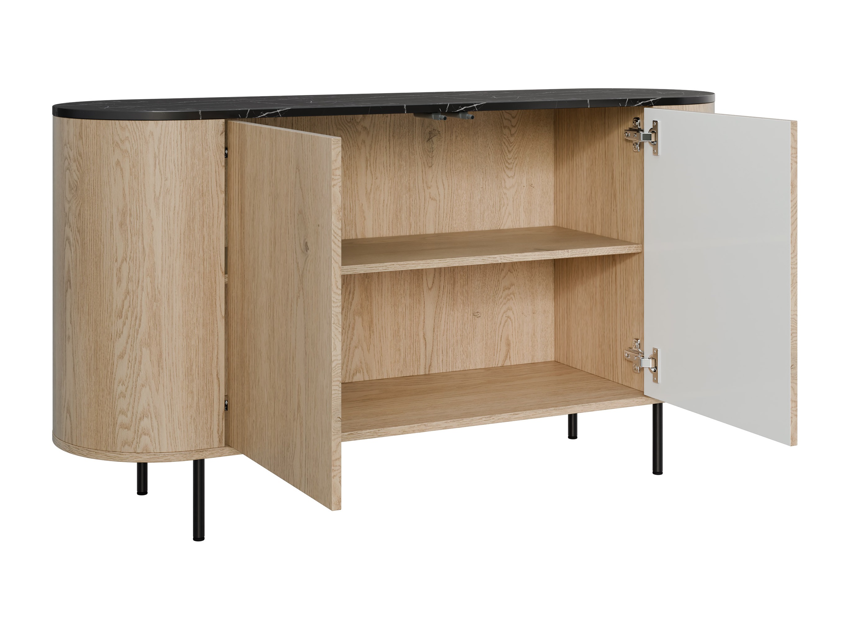 Skænk Comfivo Livtena (Hvid marmor + Gylden)