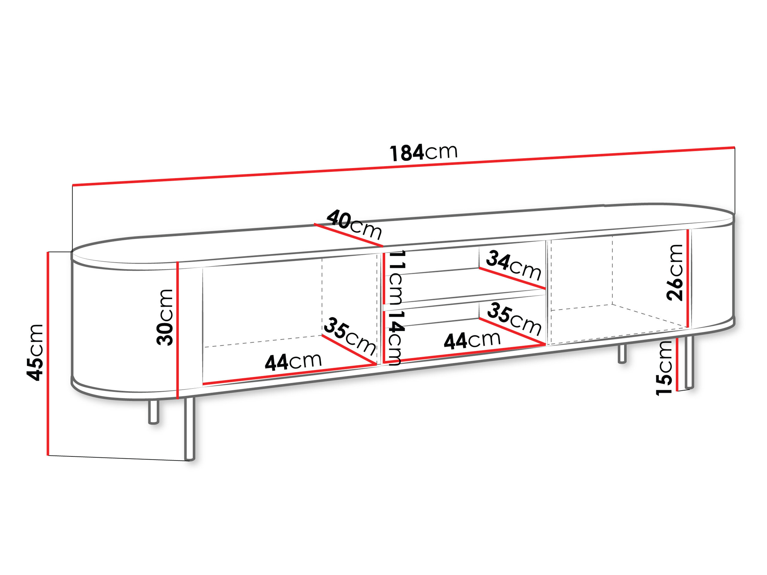 TV-bord Comfivo Livtena 103 (Hvid marmor + Gylden)