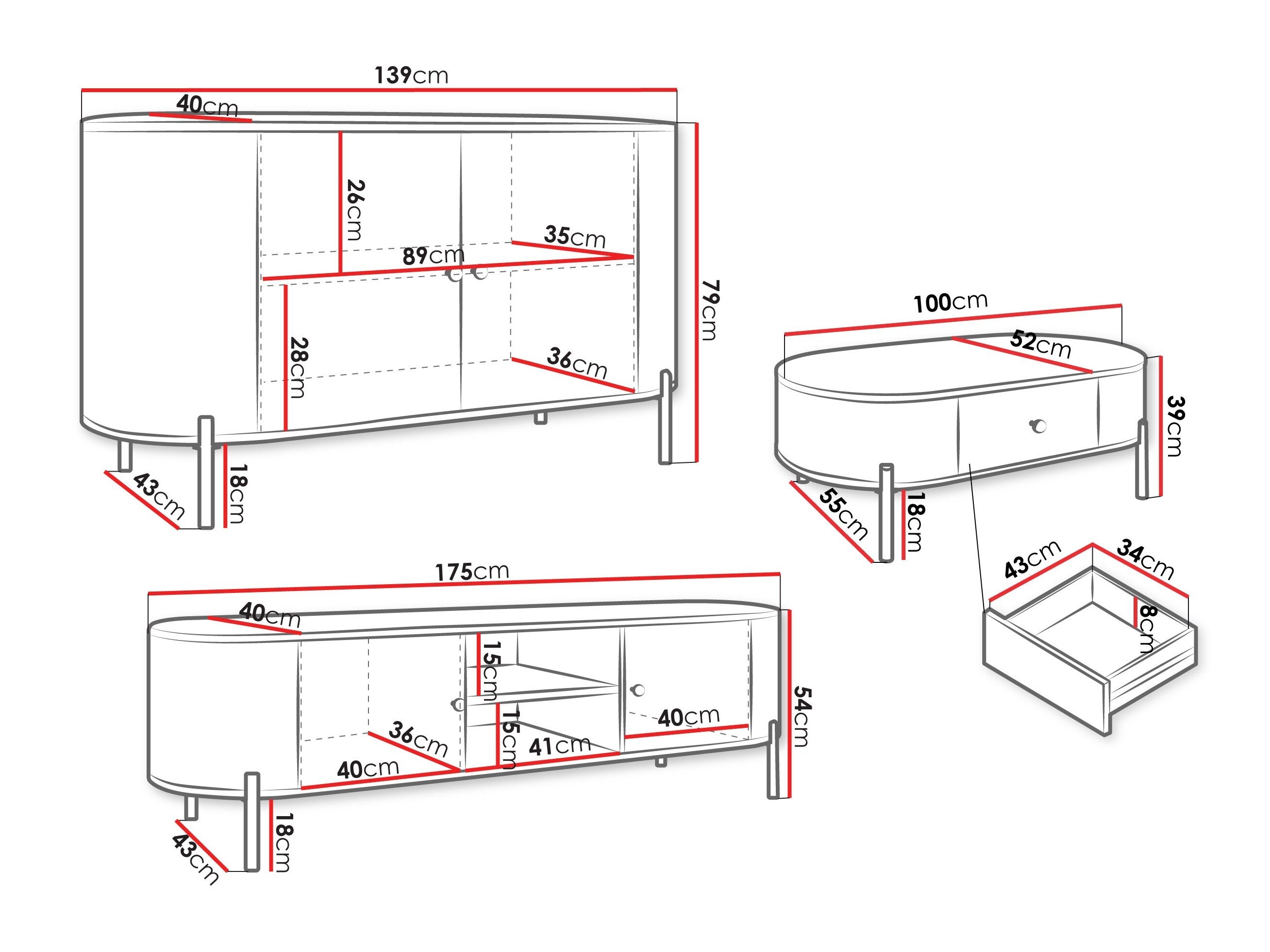 Stuemøbelsæt Comfivo Mirsoni 104