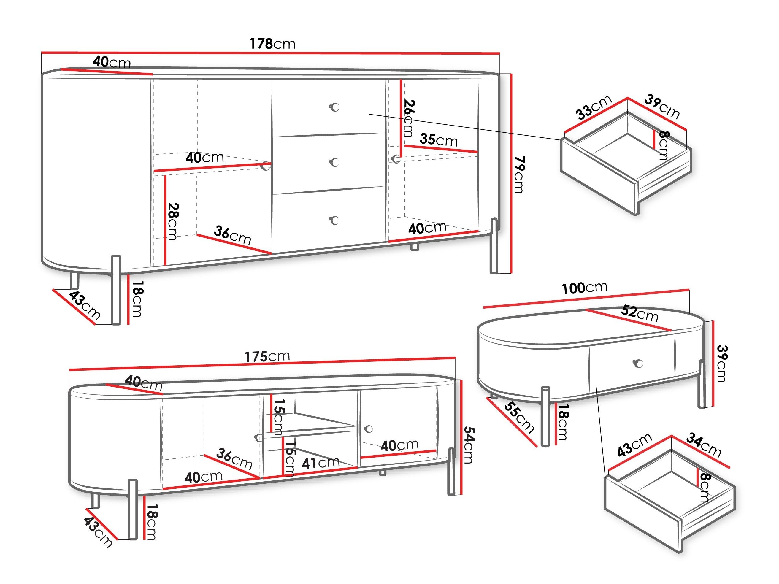 Stuemøbelsæt Comfivo Mirsoni 105