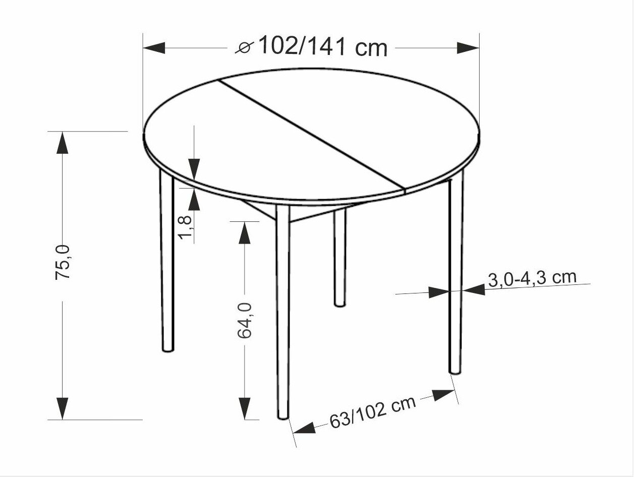 Bord Houston 1990 (Sort + Artisan eg)
