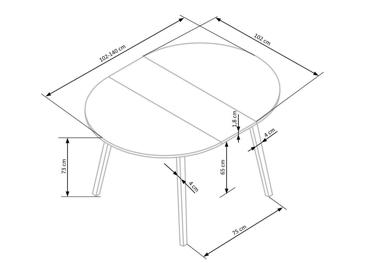 Bord Houston 981 (Kashmir + Lyst træ)