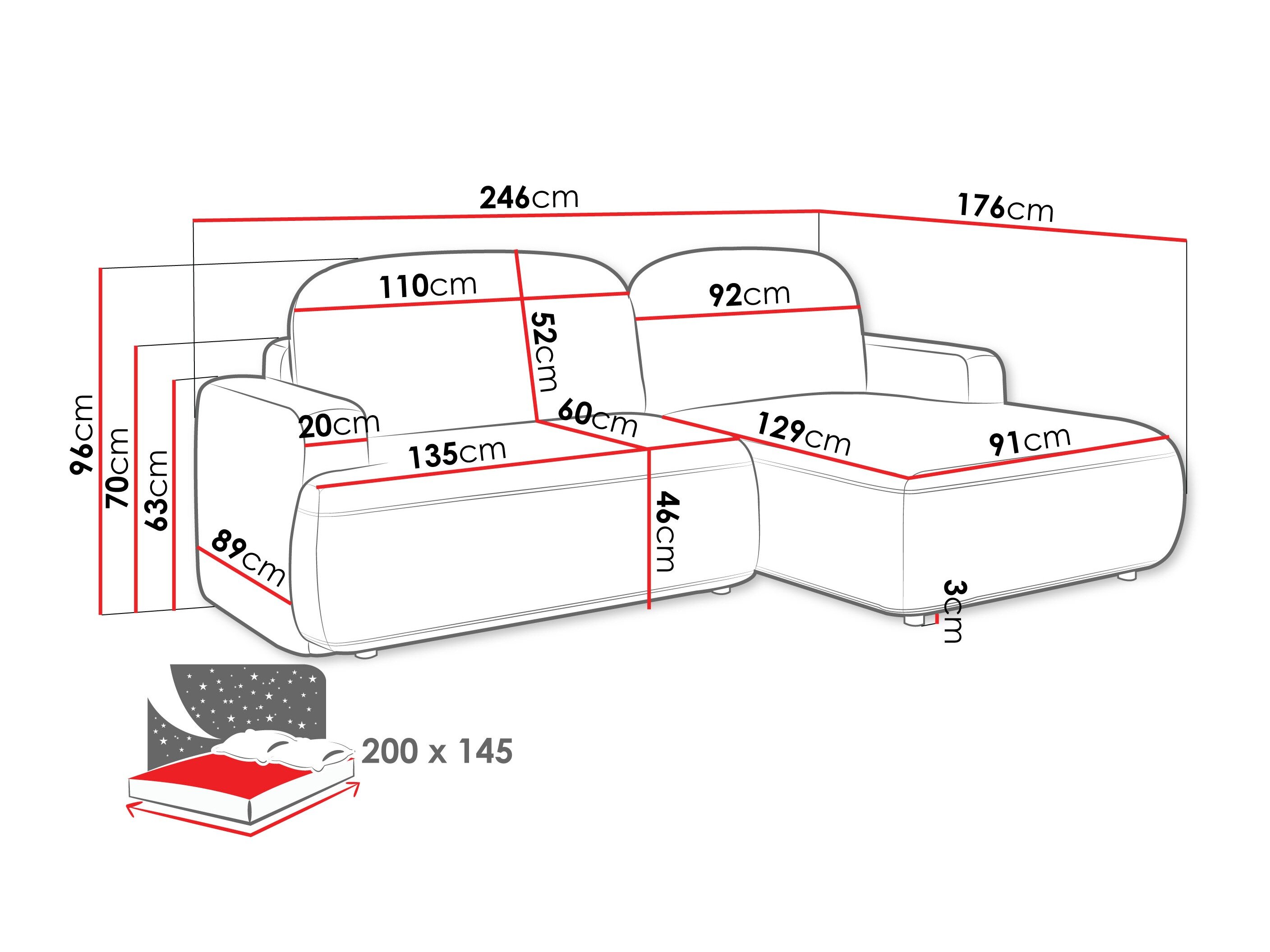Hjørnesofa ComfiDream 201 (Perfect Harmony 82)