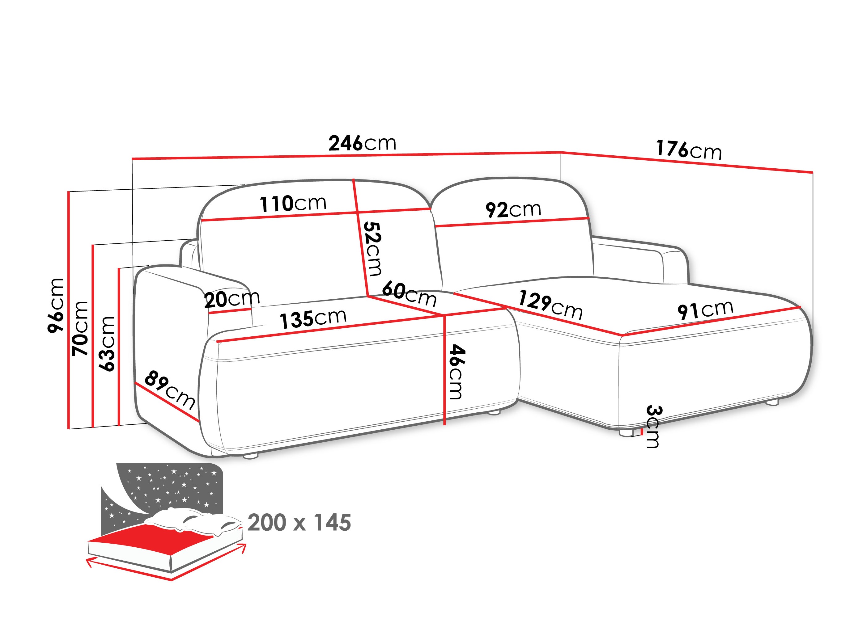 Hjørnesofa ComfiDream Marila (Perfect Harmony 39)