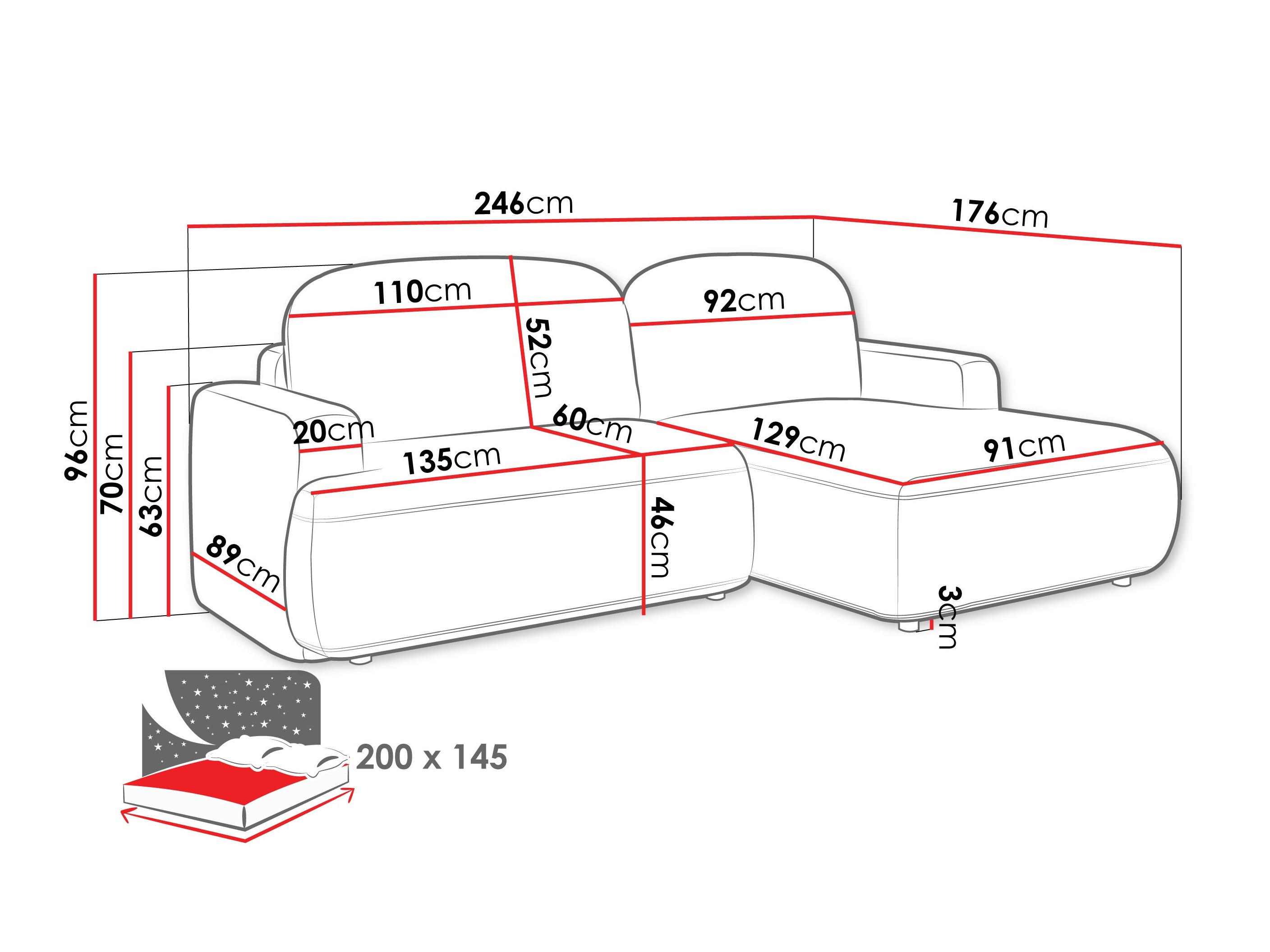 Hjørnesofa ComfiDream Marila (Perfect Harmony 77)