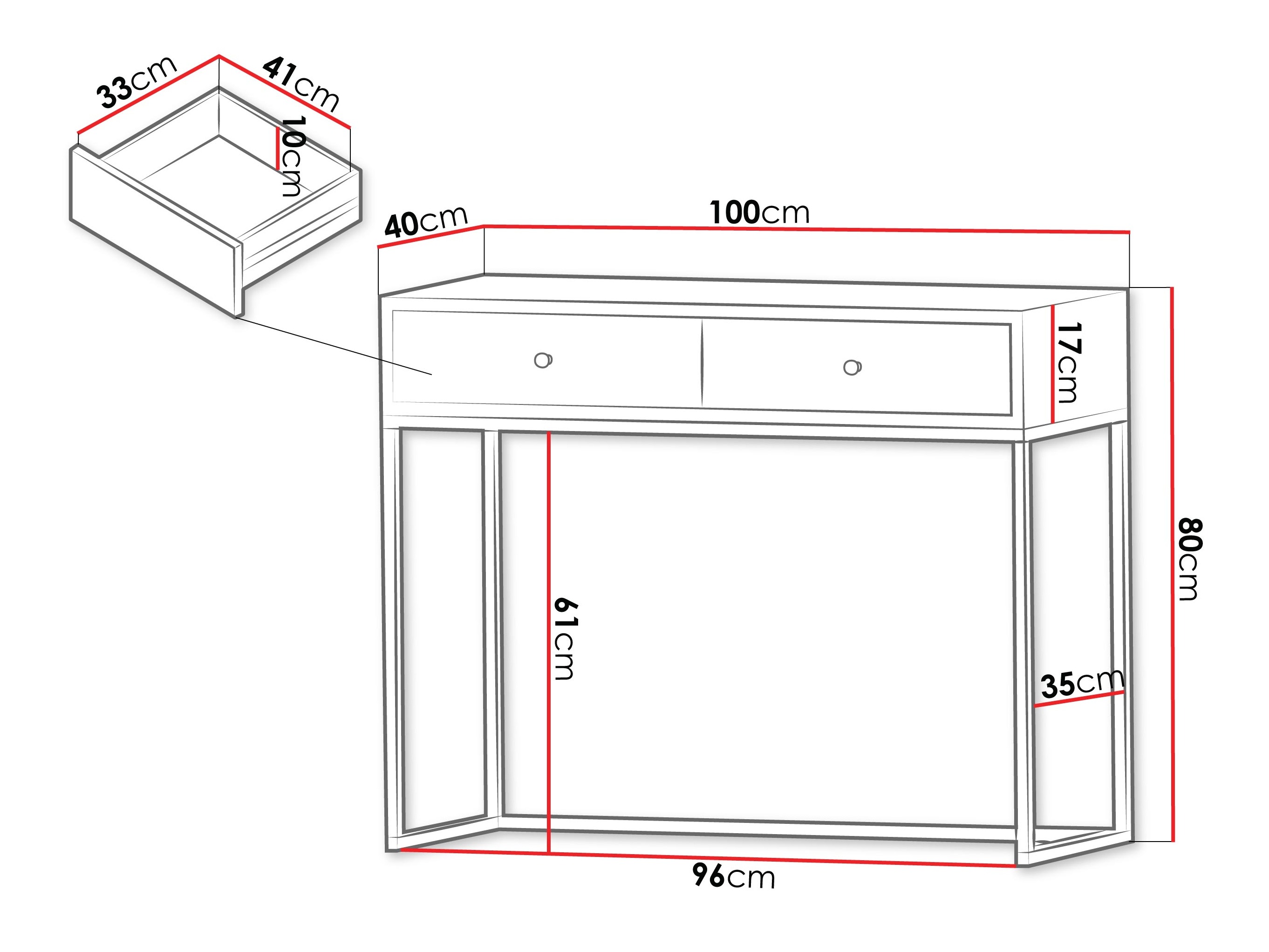 Konsolbord Comfivo Modestia (Hvid)