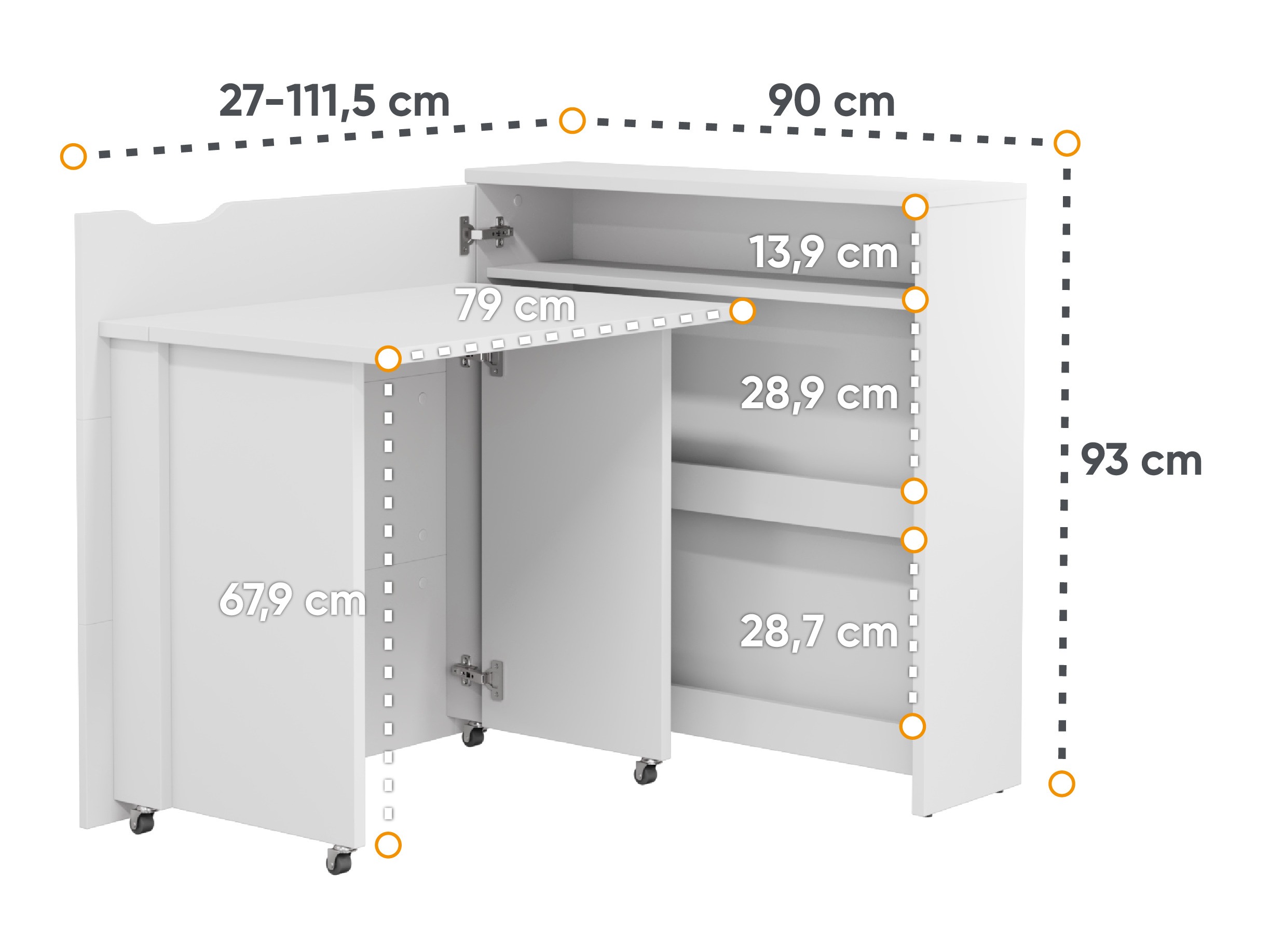 Hjørneskrivebord Concept Lenart II (Kashmir)