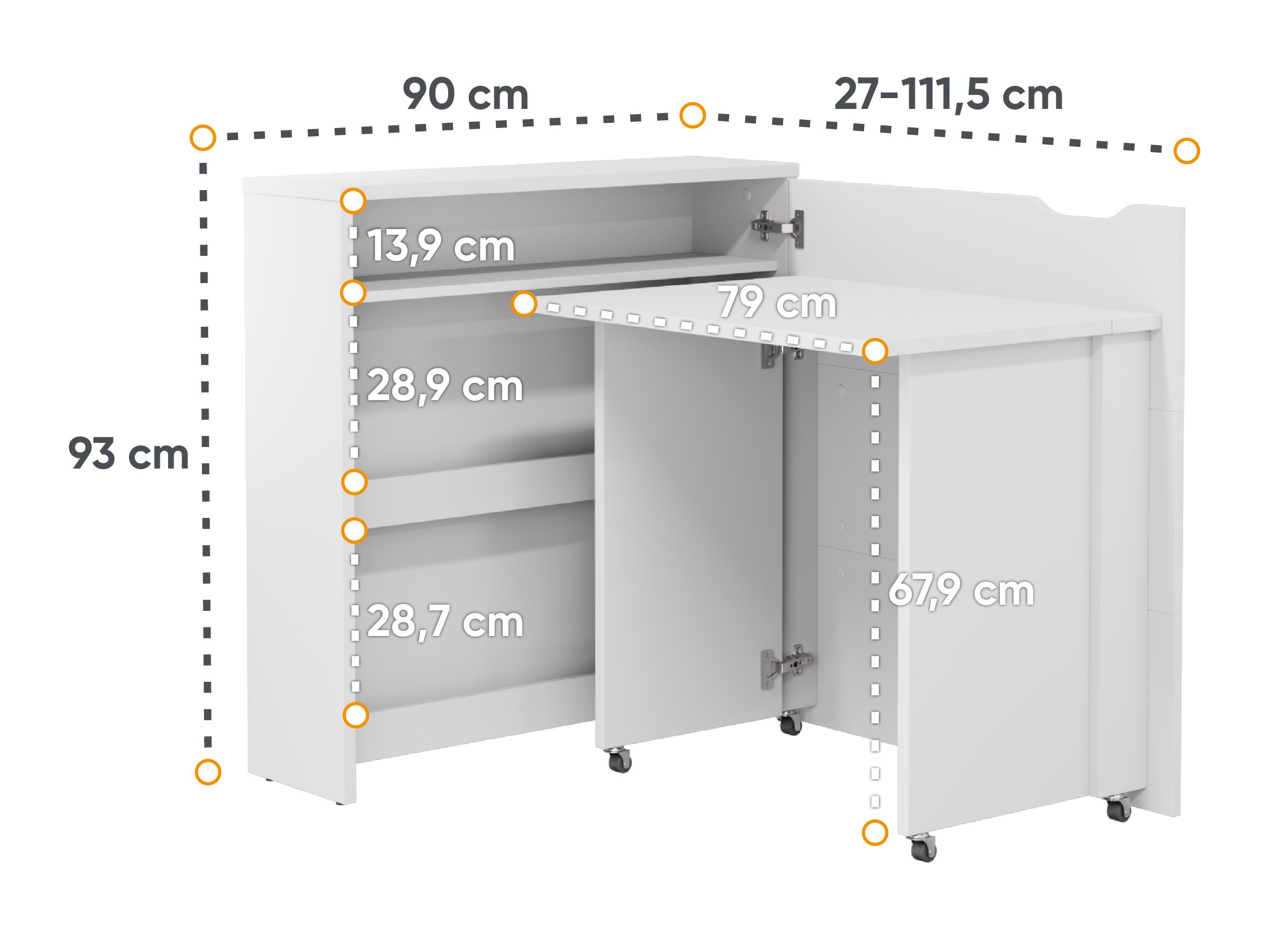 Hjørneskrivebord Concept Lenart II (Kashmir)