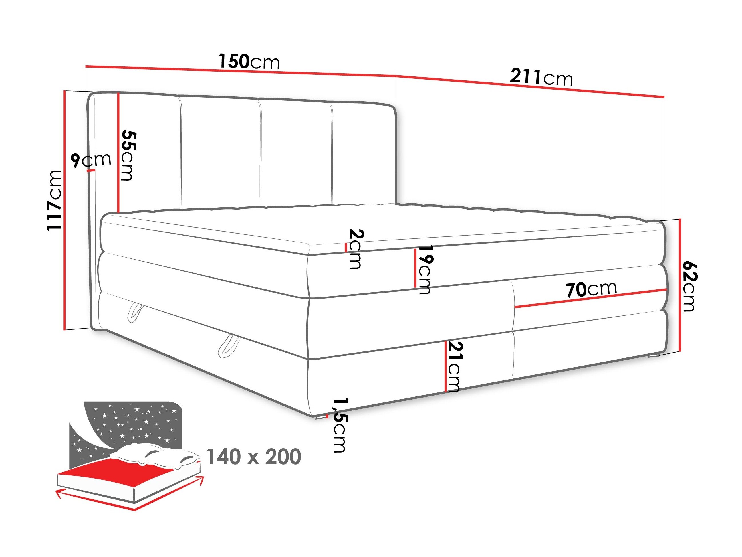 Kontinentalseng ComfiDream 205 (Onega 07)
