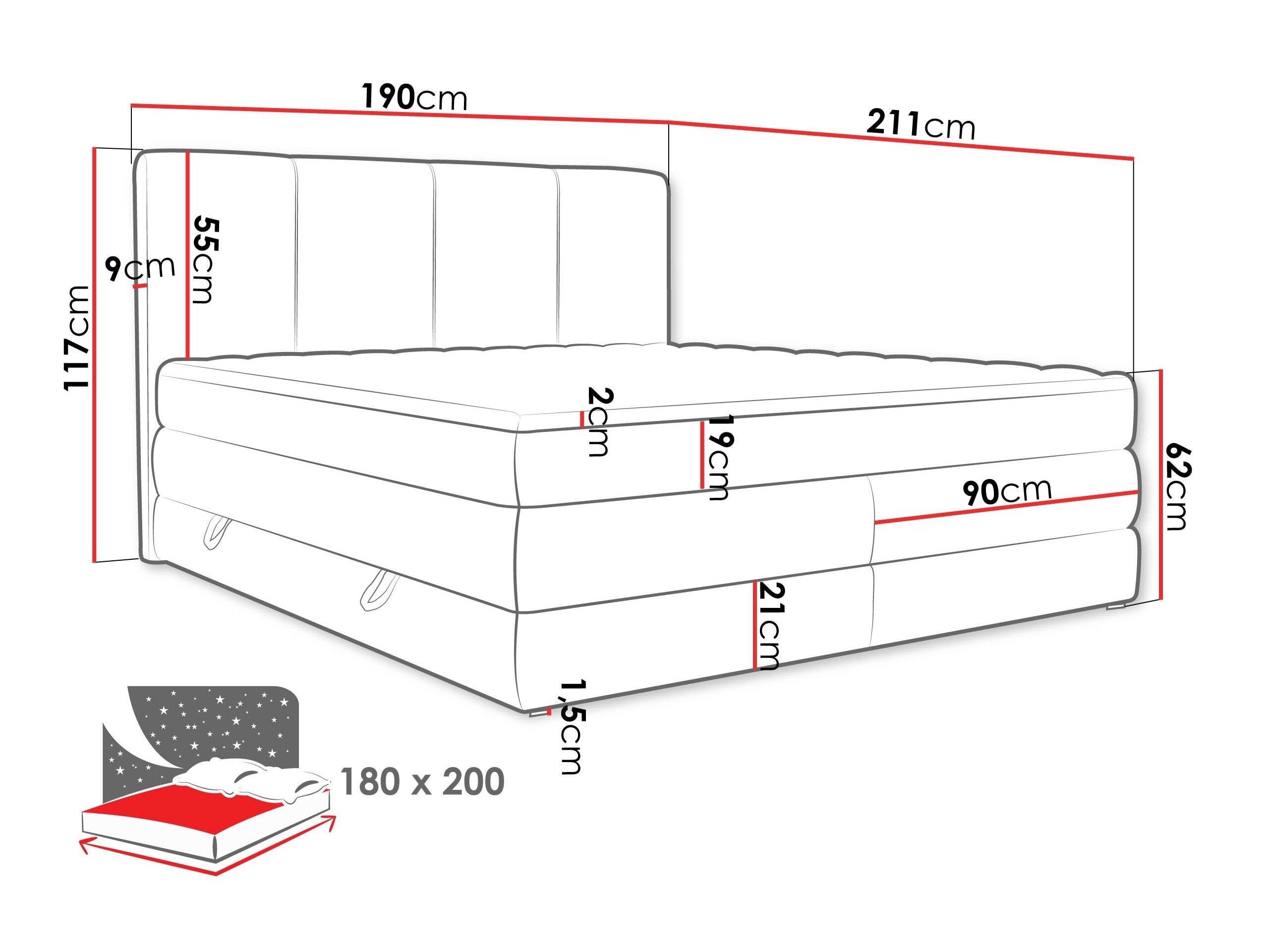 Kontinentalseng ComfiDream 205 (Onega 07)