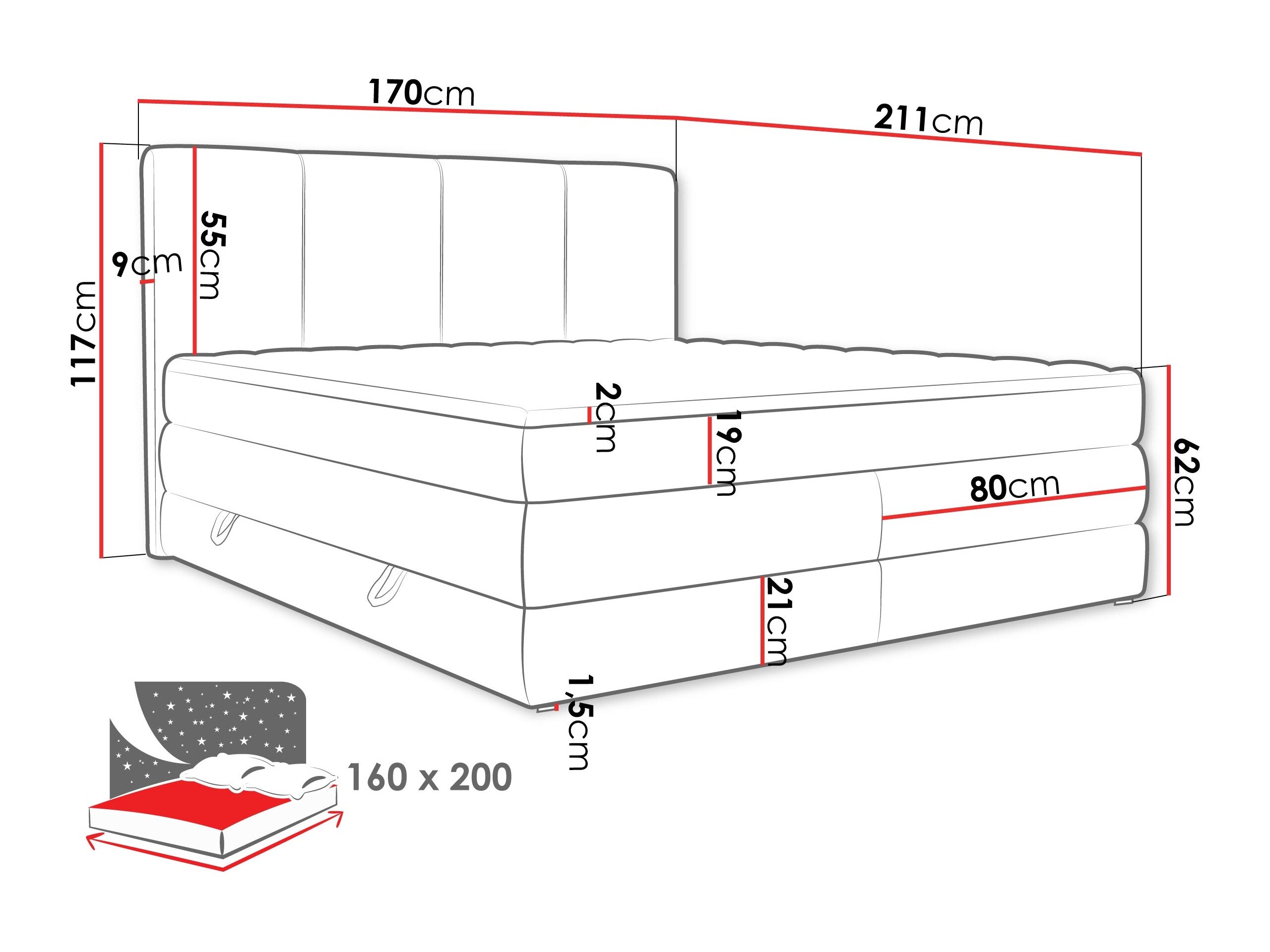 Kontinentalseng ComfiDream 205 (Onega 11)