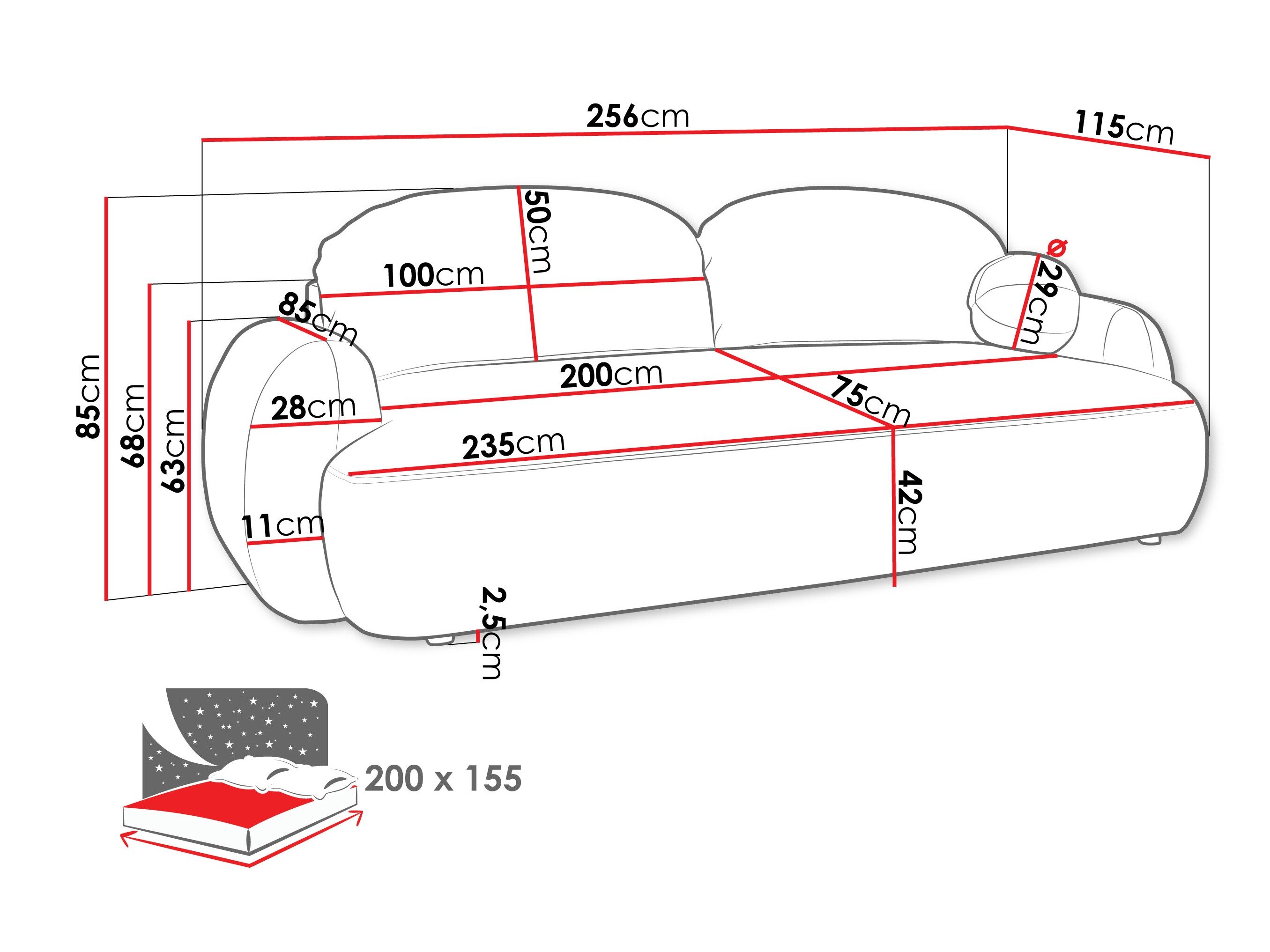 Sovesofa TrendyNest 114 (Now Or Never 06)