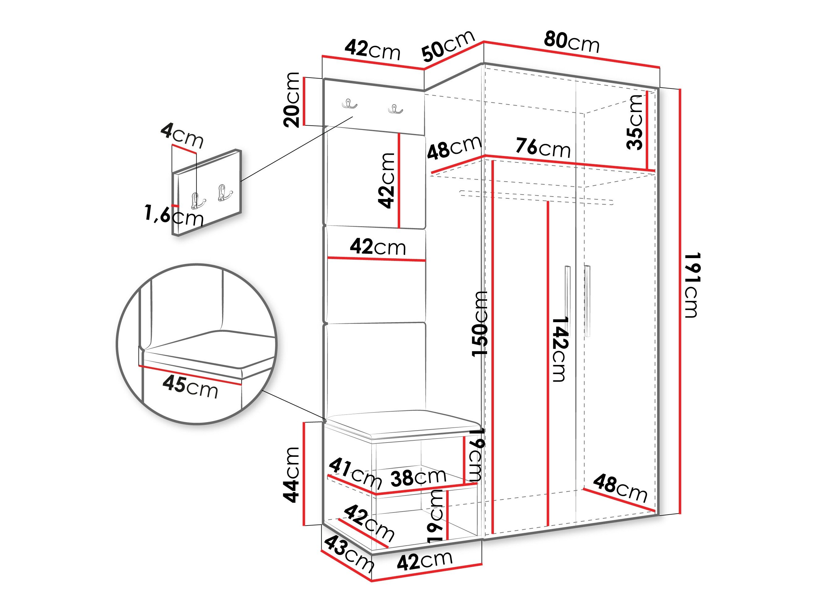 Entrésæt Hartford 523 (Artisan eg)