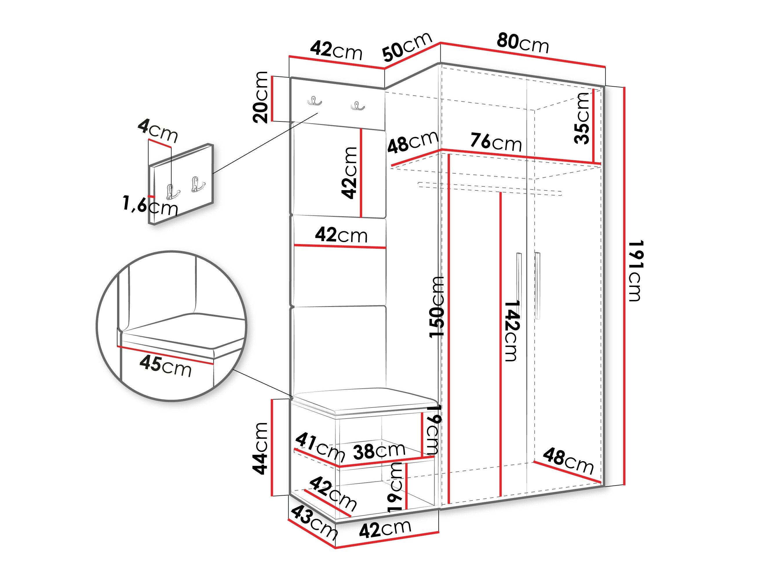 Entrésæt Hartford 523 (Artisan eg)