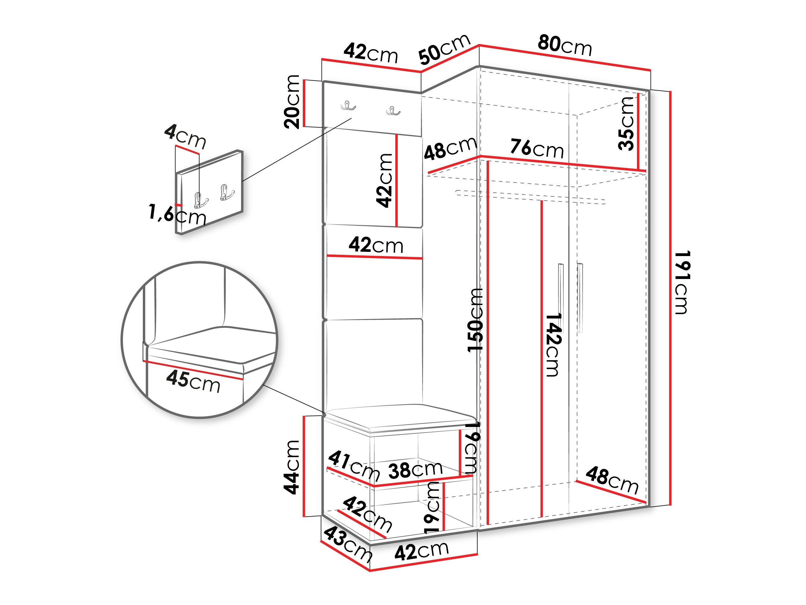 Entrésæt Hartford 523 (Artisan eg)
