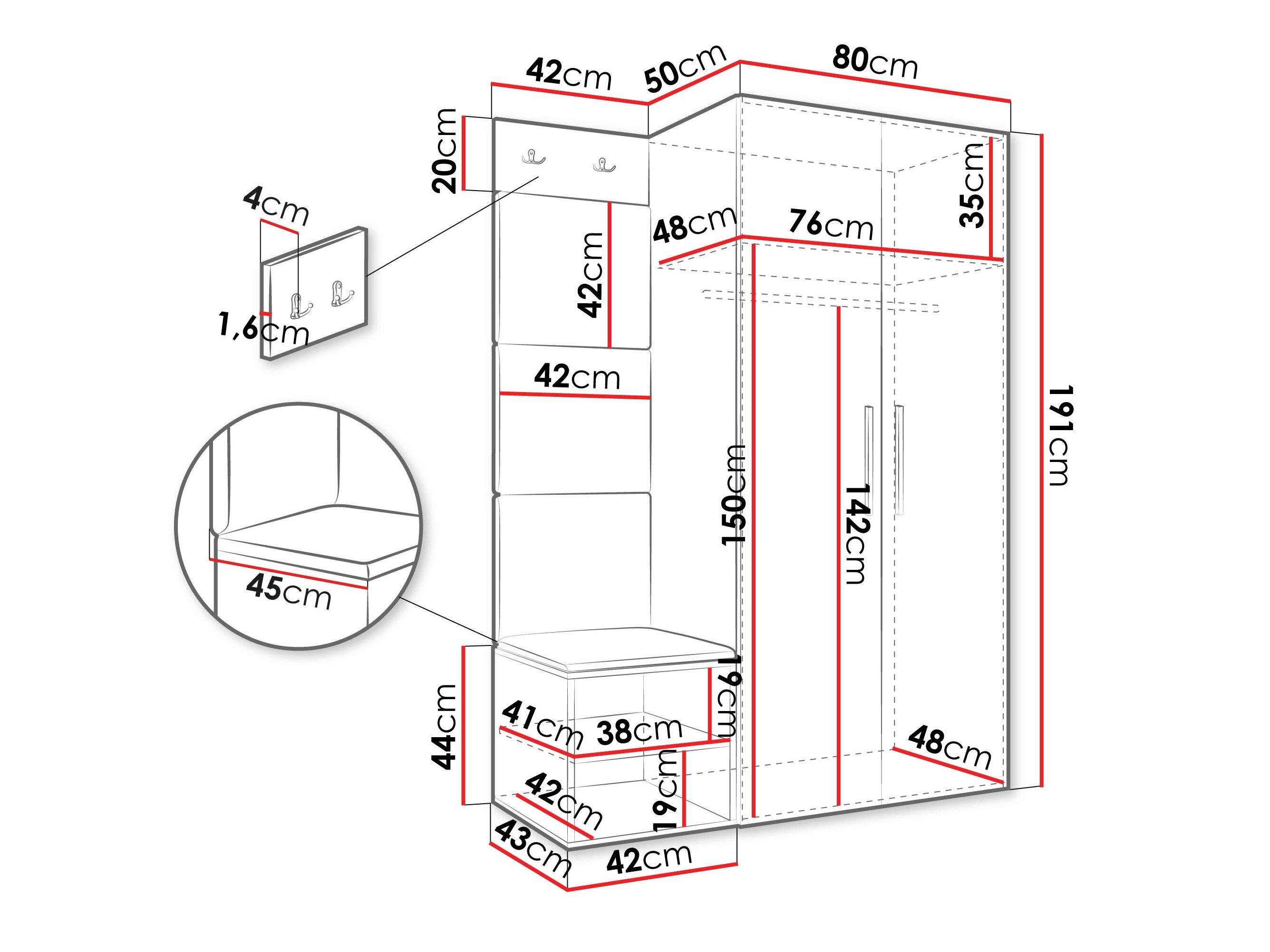 Entrésæt Hartford 523 (Artisan eg)