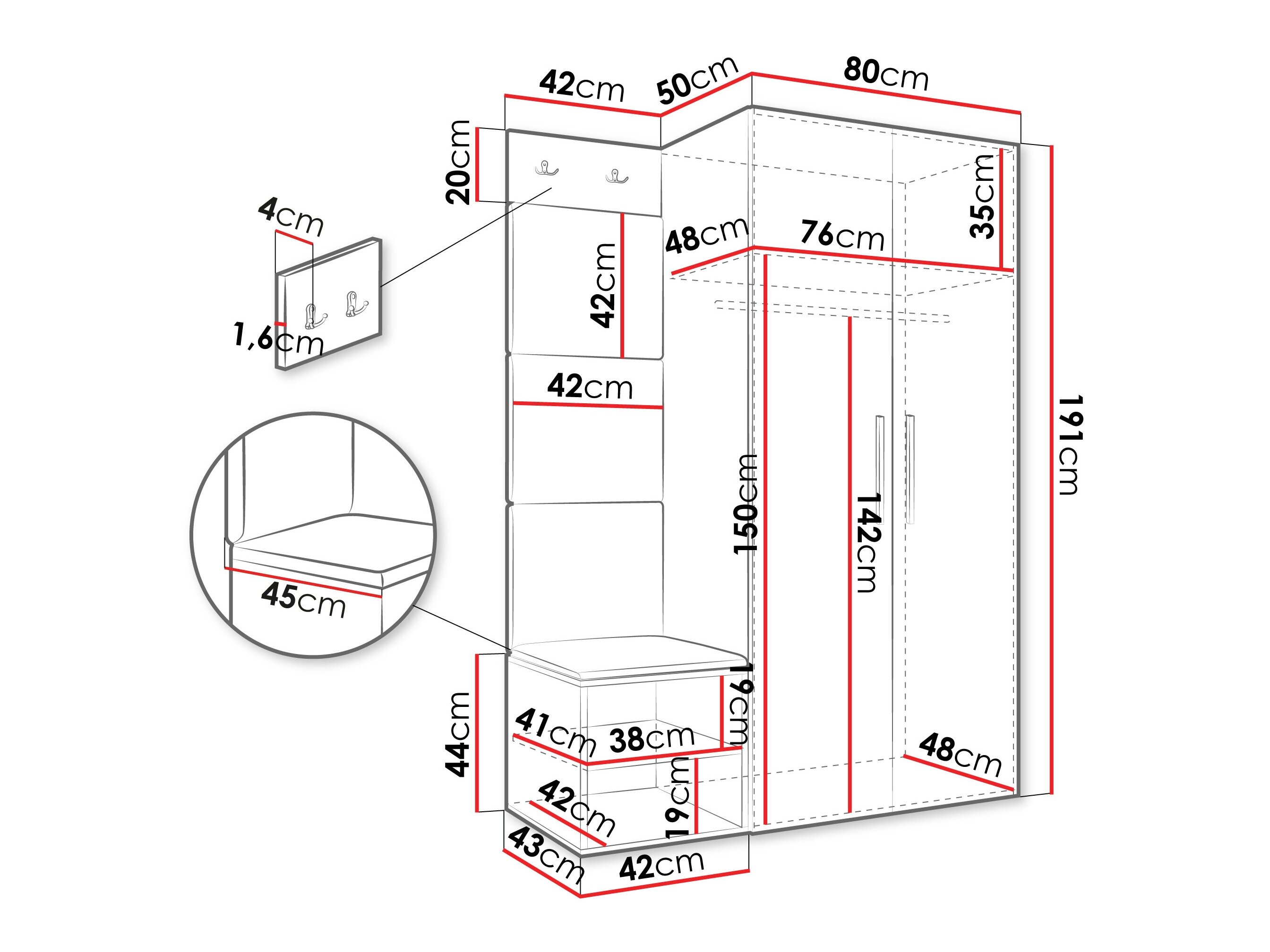Entrésæt Hartford 523 (Artisan eg)
