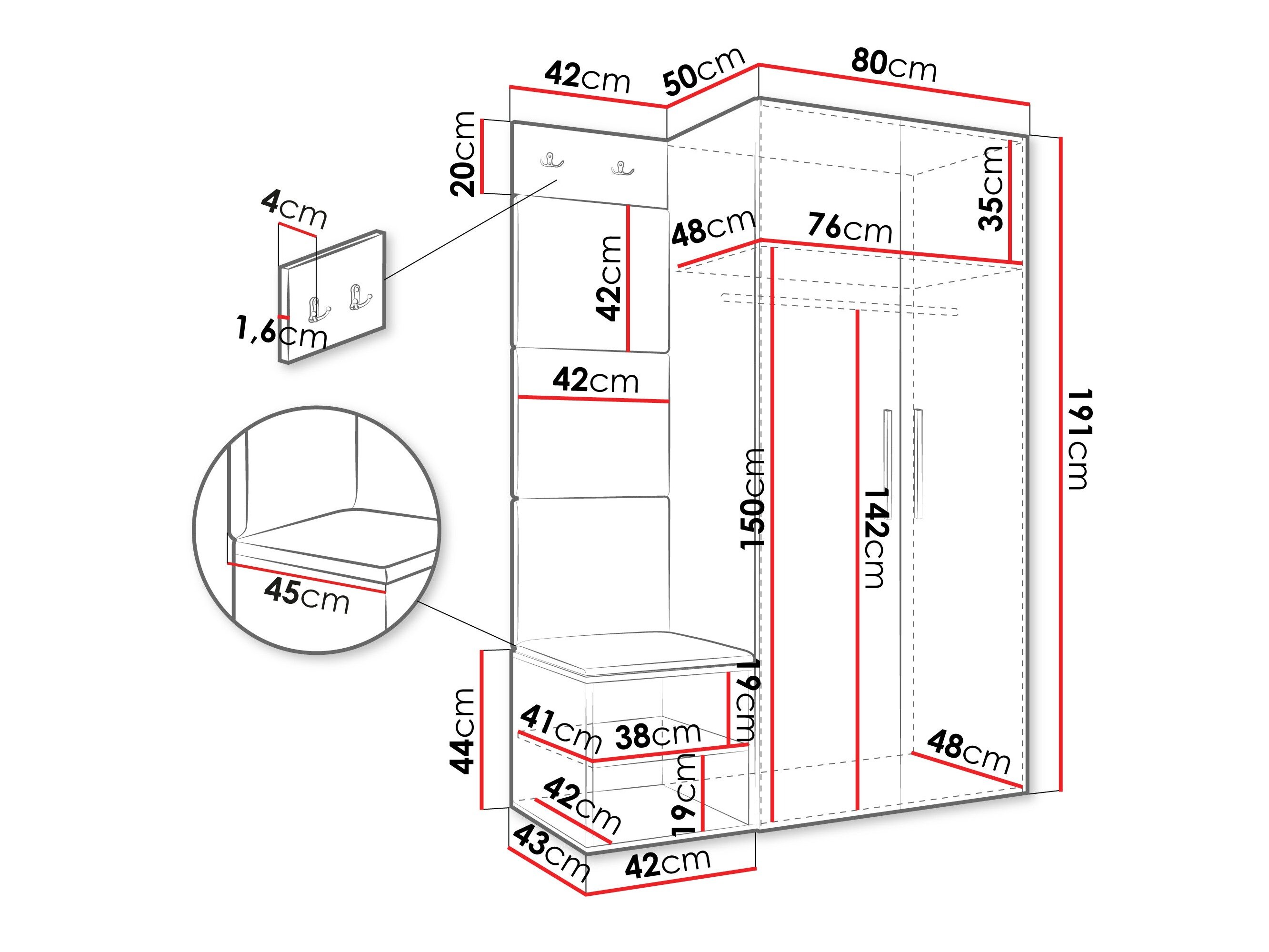 Entrésæt Hartford 523 (Artisan eg)