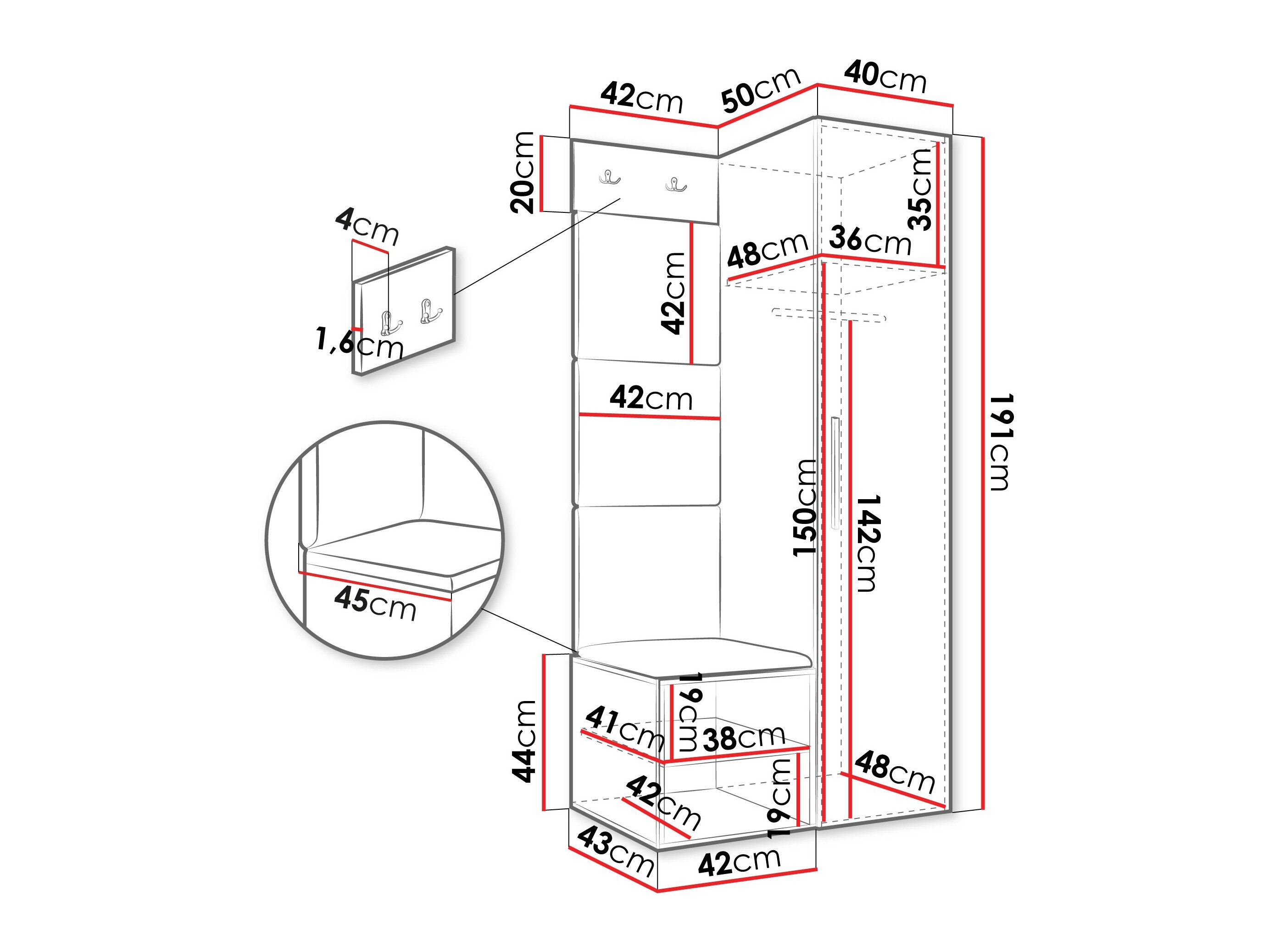 Entrésæt Hartford 524 (Artisan eg)