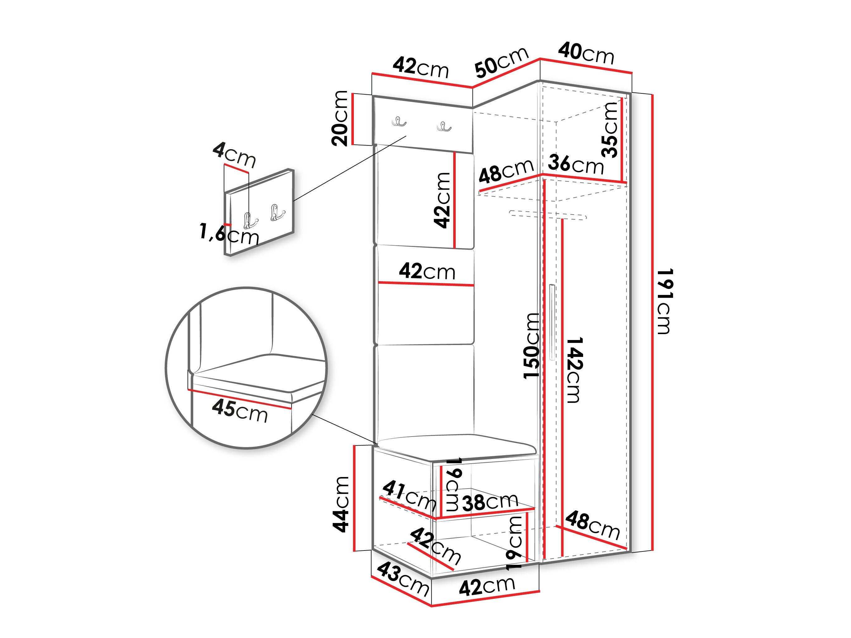 Entrésæt Hartford 524 (Artisan eg)