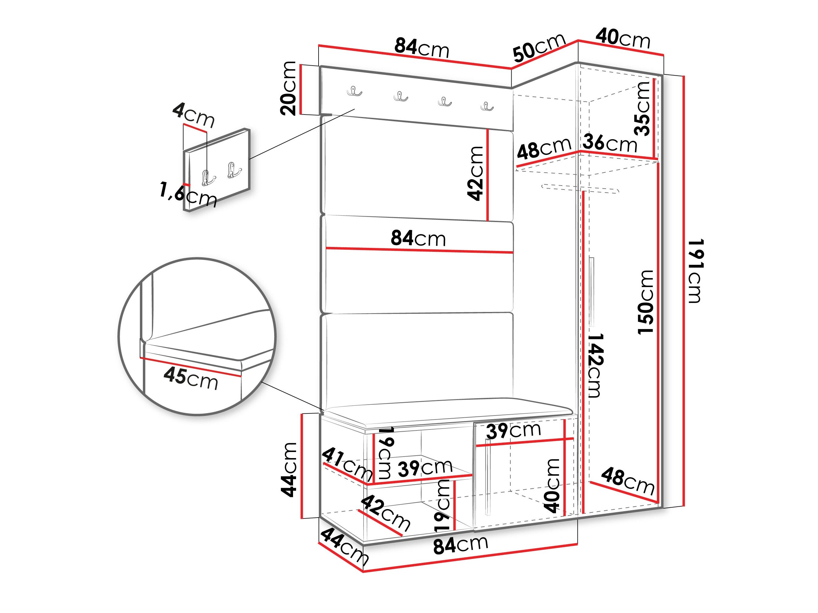 Entrésæt Hartford 525 (Artisan eg)
