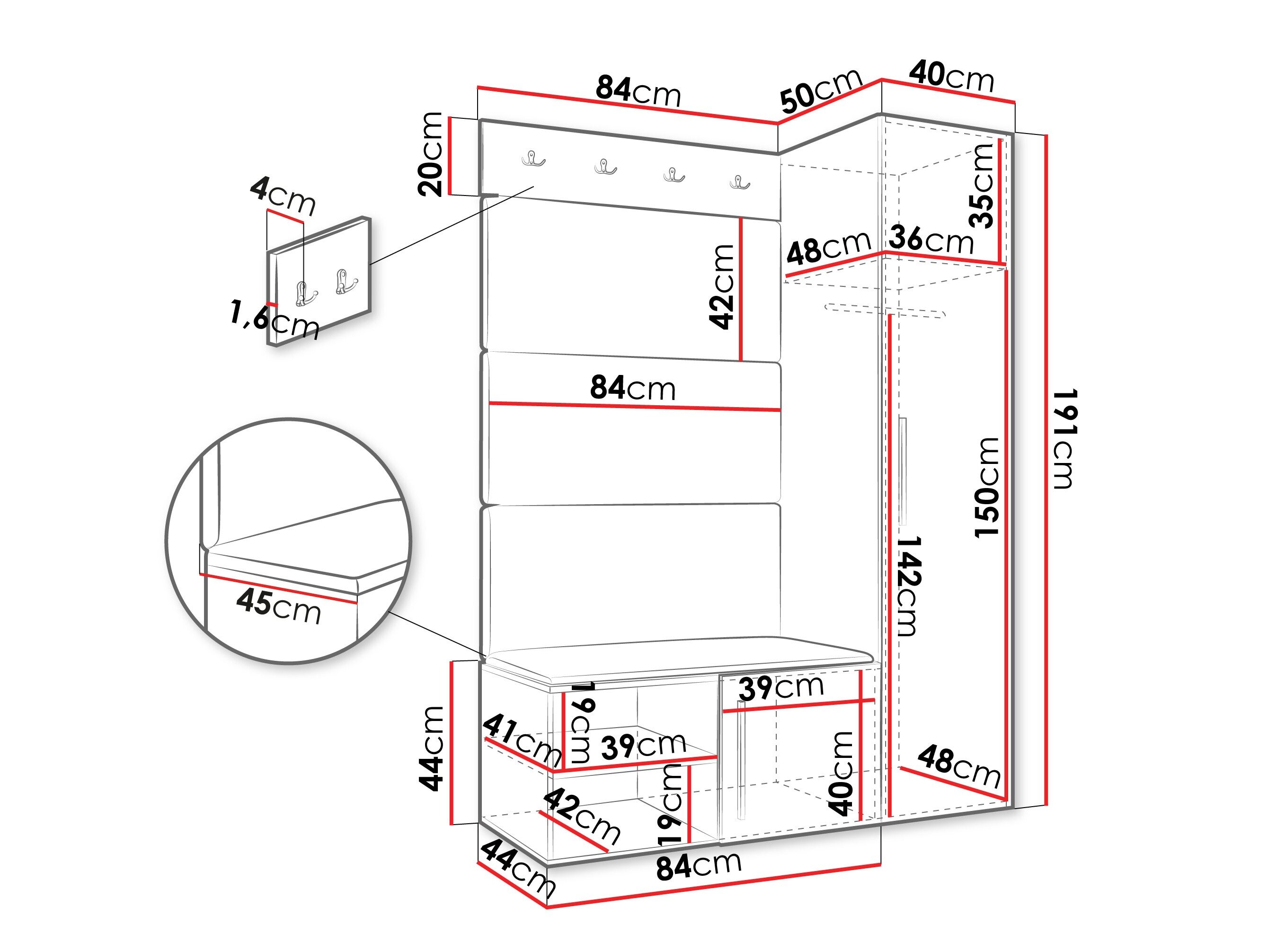 Entrésæt Hartford 525 (Artisan eg)
