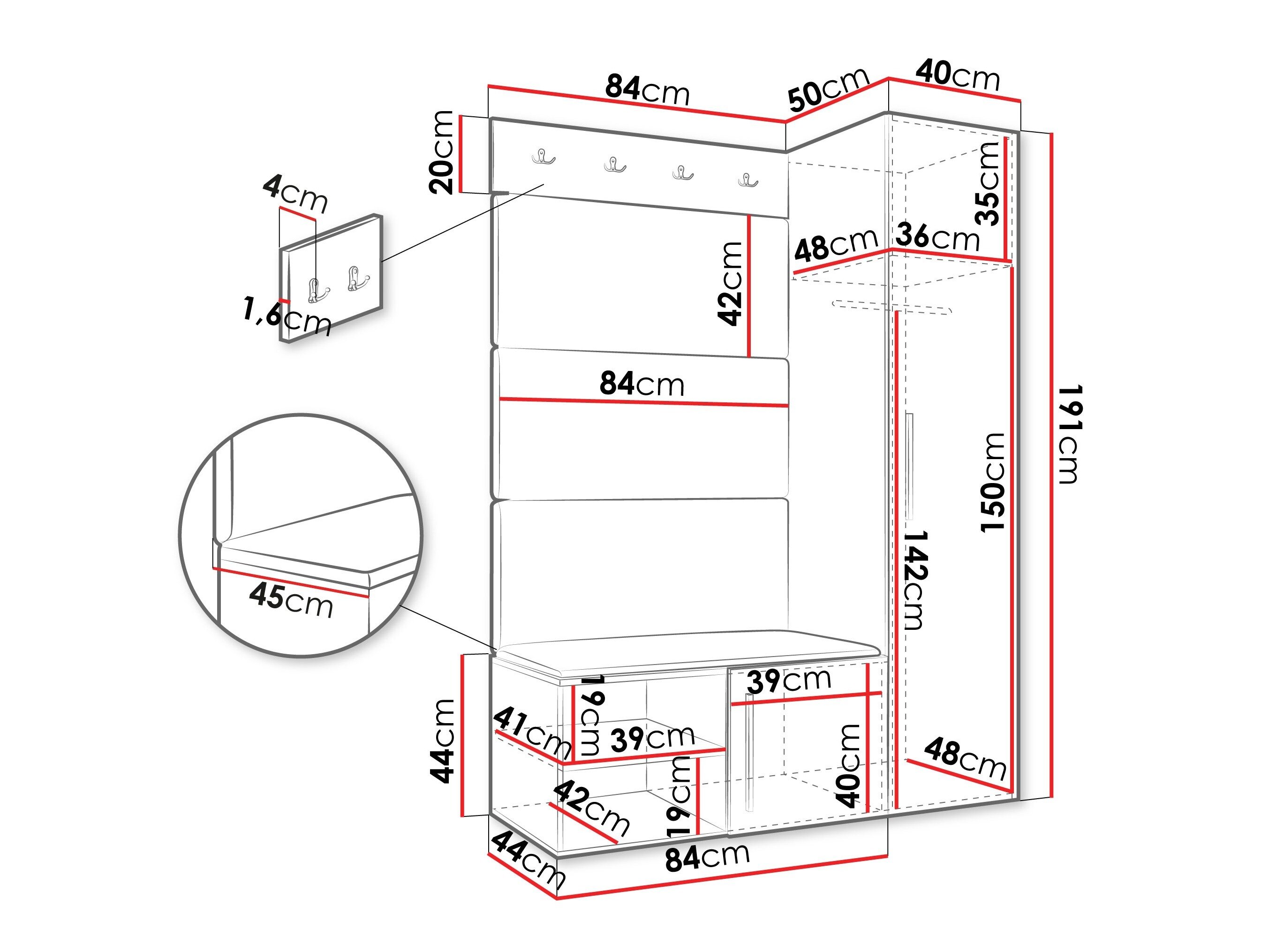 Entrésæt Hartford 525 (Hvid)