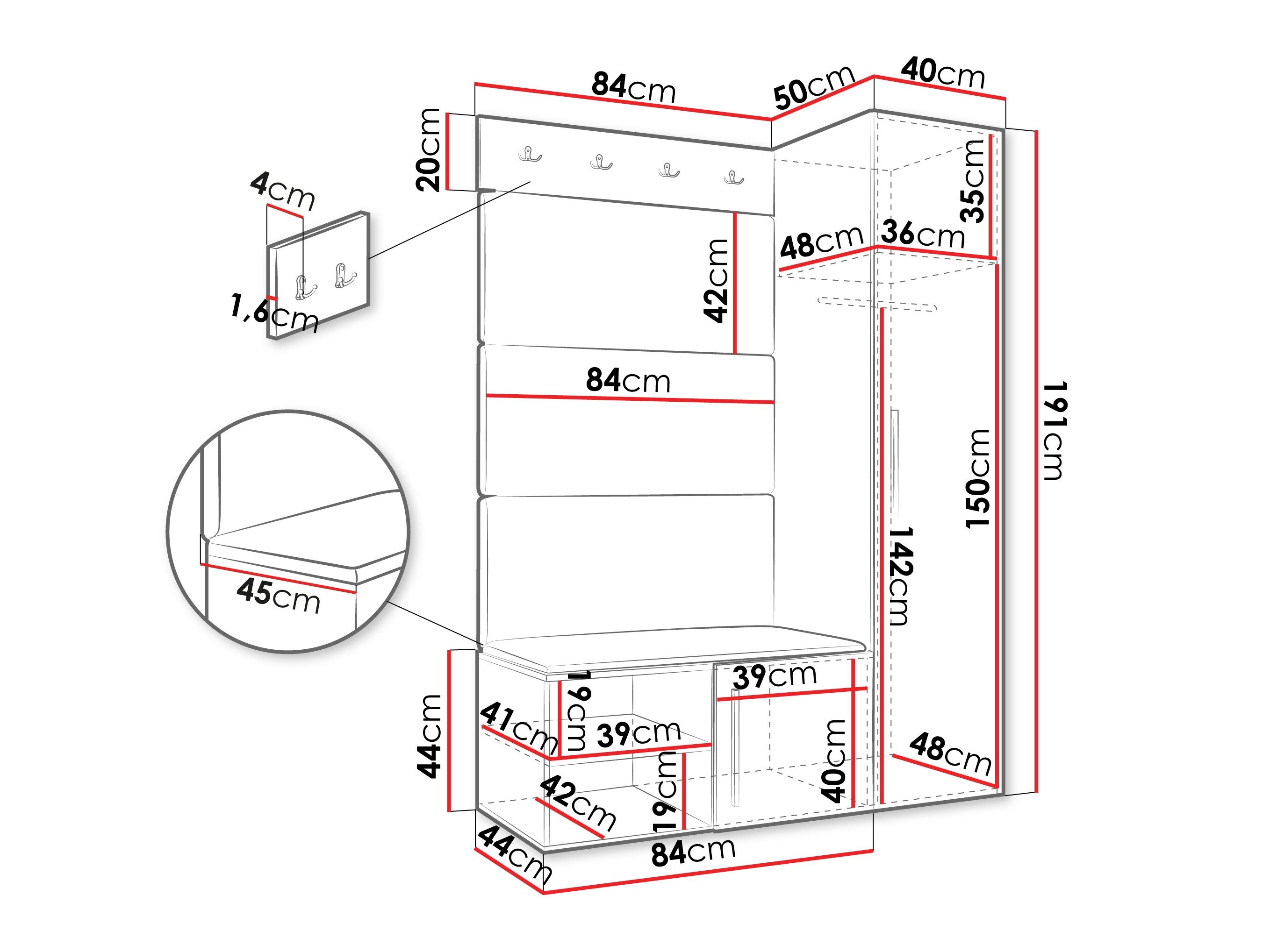 Entrésæt Hartford 525 (Hvid)